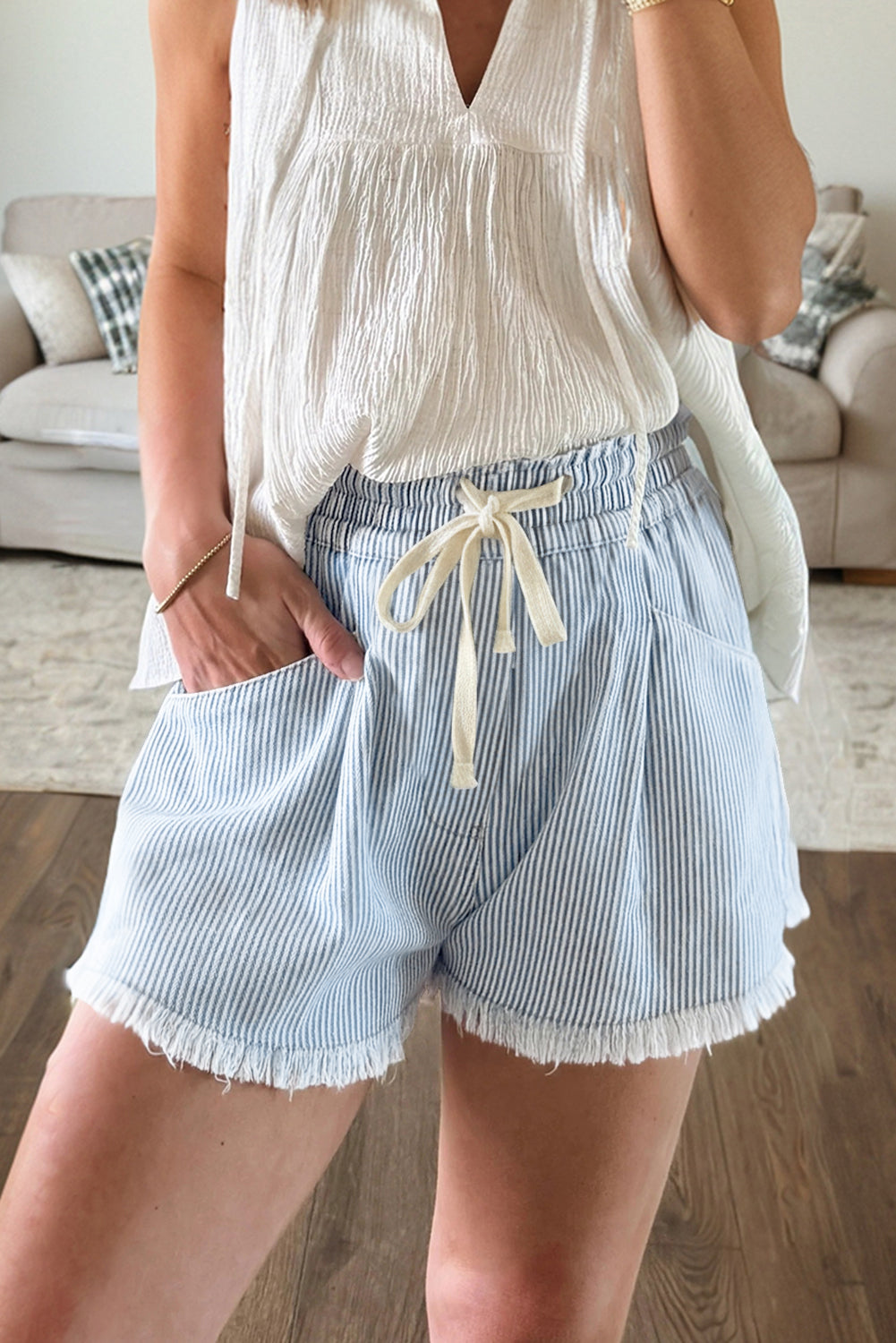 Seaside Stroll Stripe Shorts