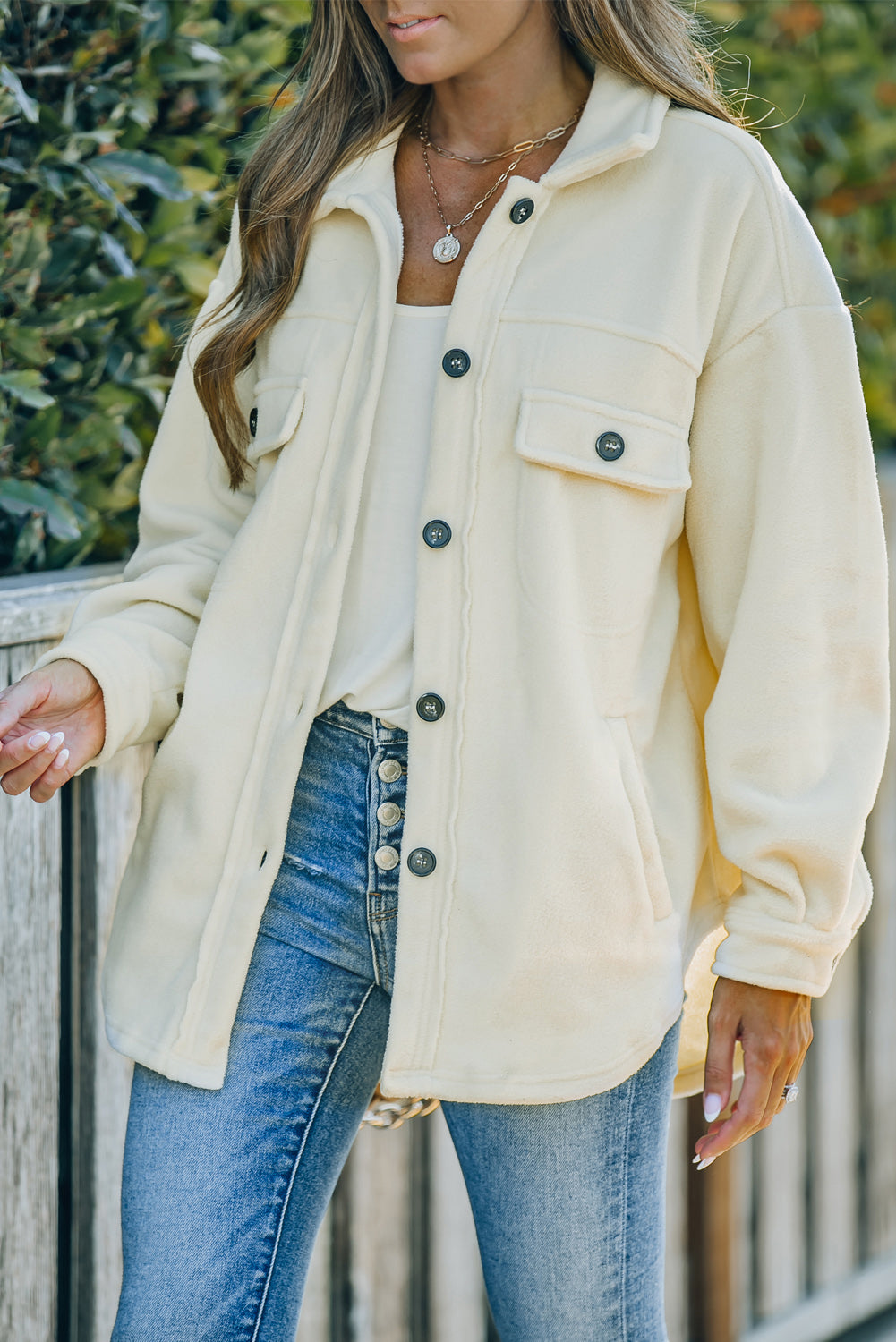 Vanilla Cloud Fleece Shacket