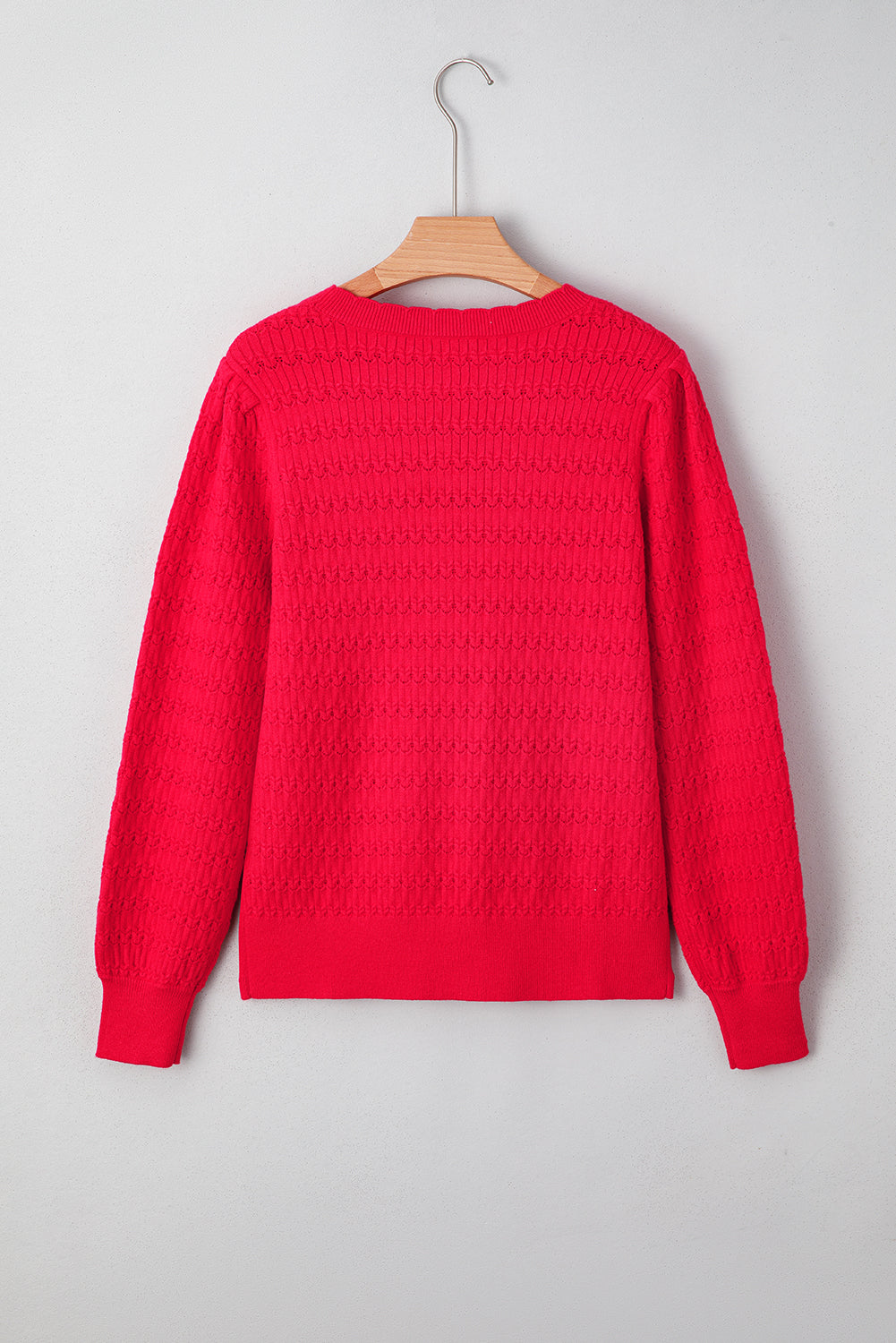 The Holly Berry Textured Knit Sweater