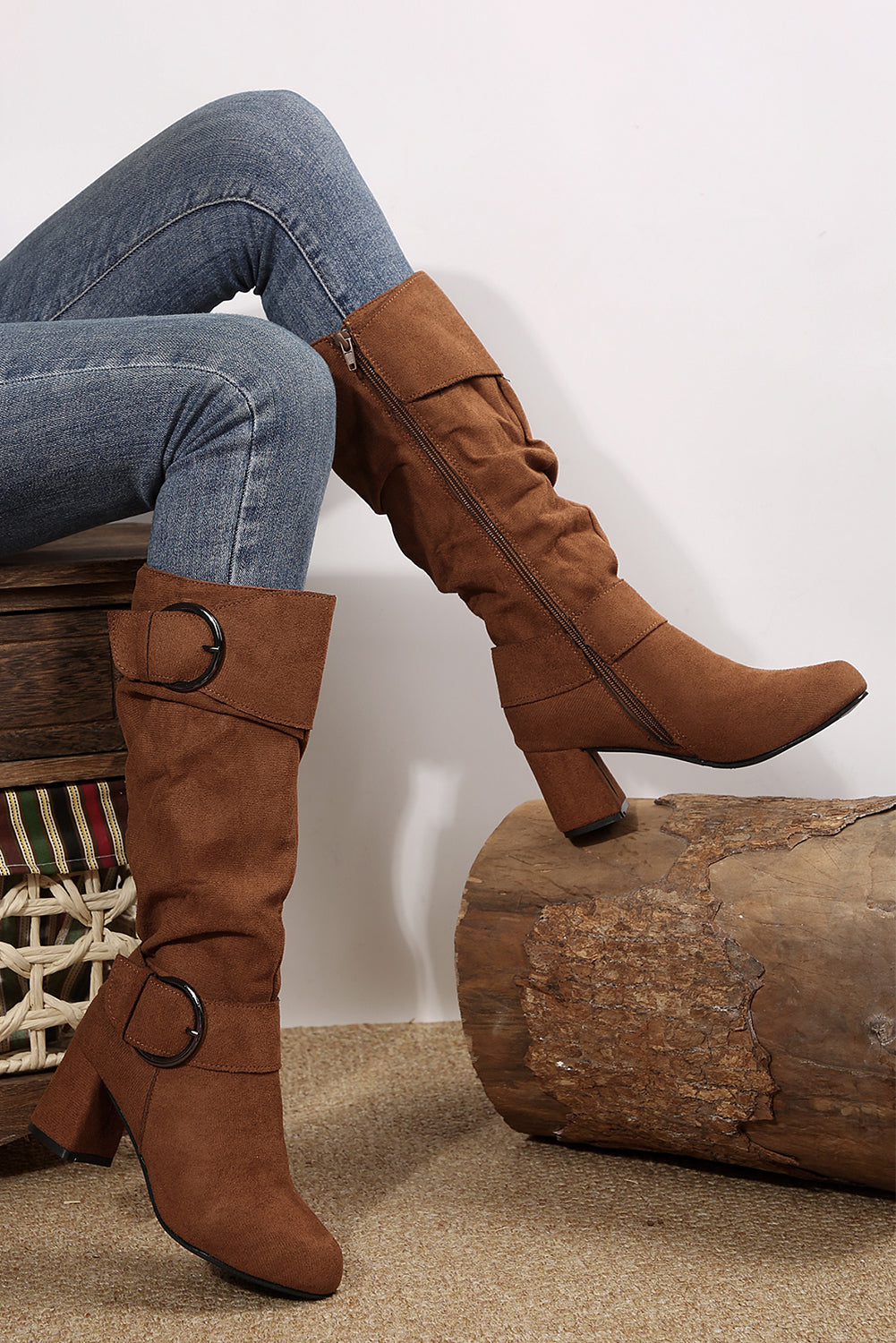 The Chestnut Reign Suede Boot