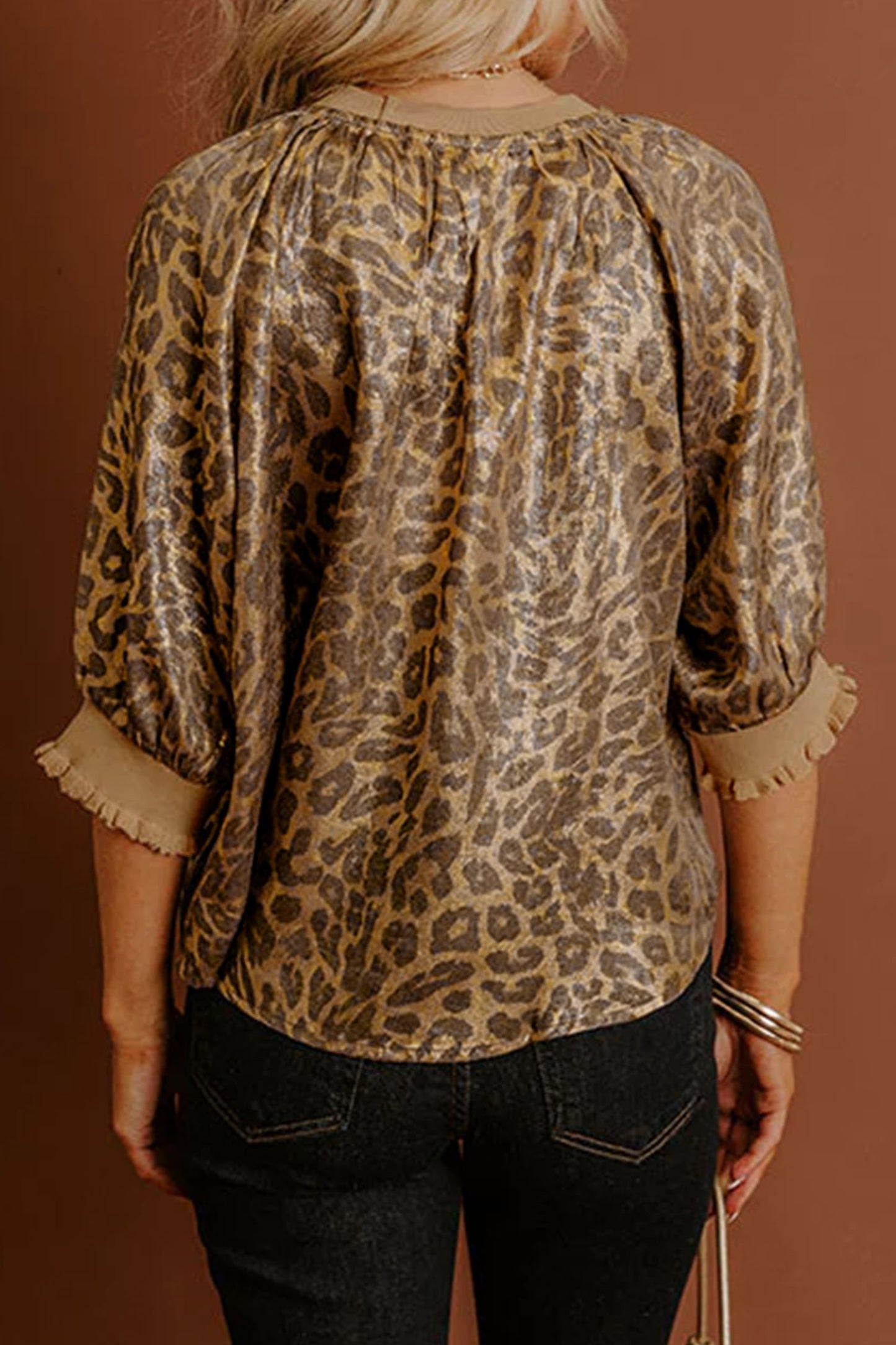 Golden Hour Leopard Blouse