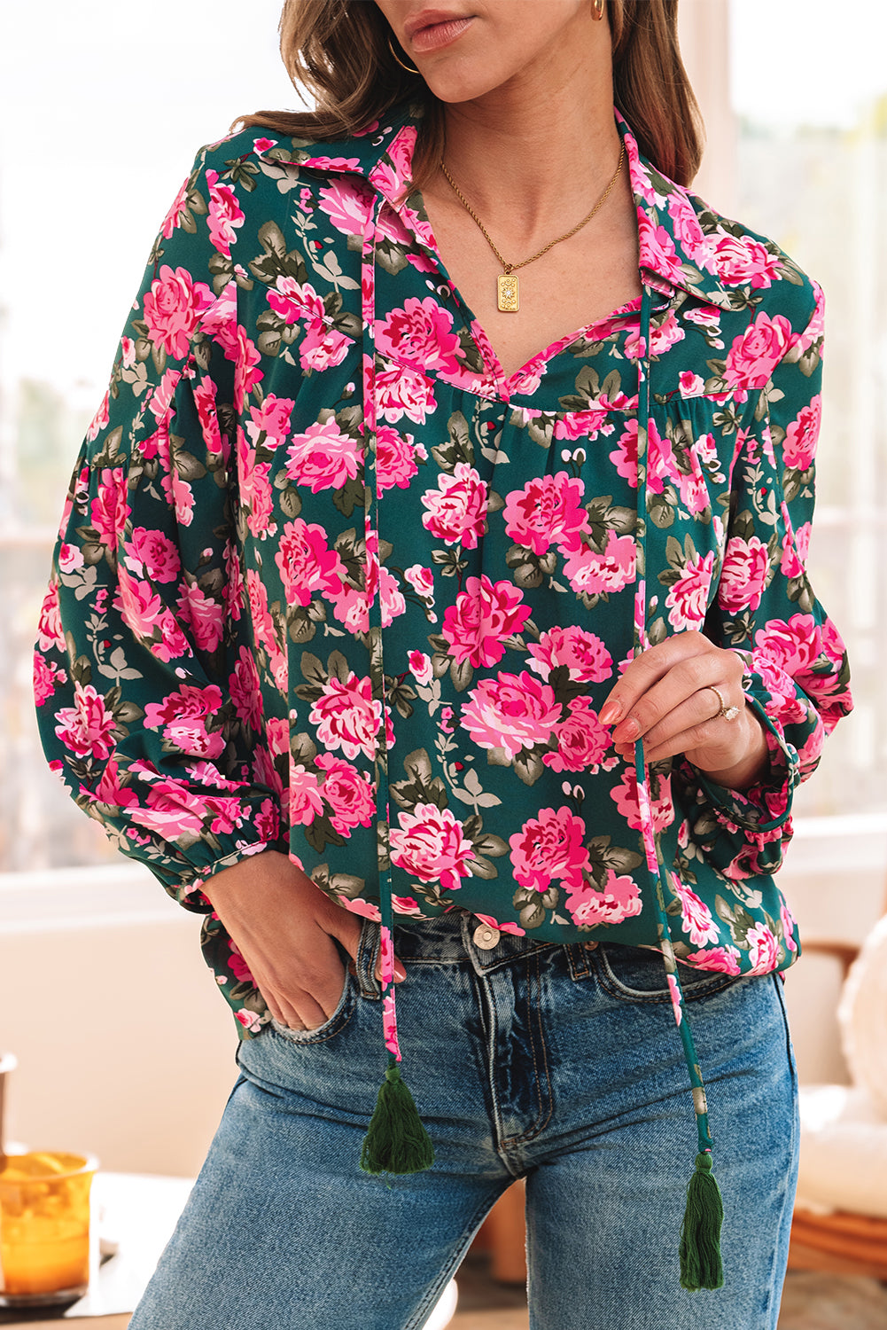 The Garden Party Tie Blouse