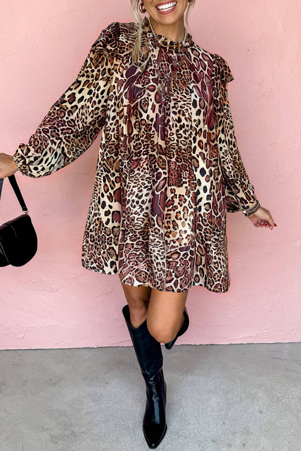 Golden Savannah Shift Dress