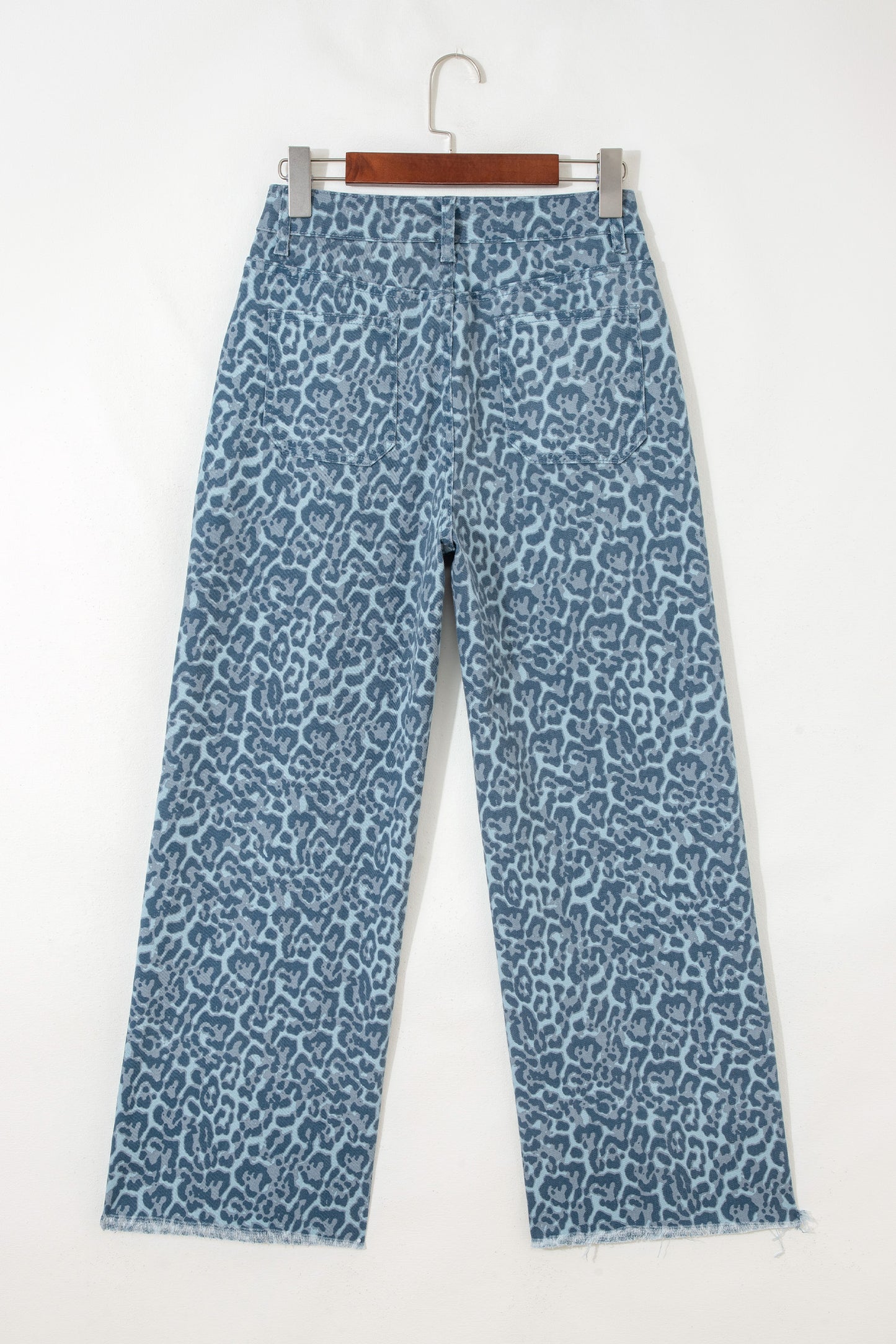 Blue Haze Leopard Wide-Leg Pants