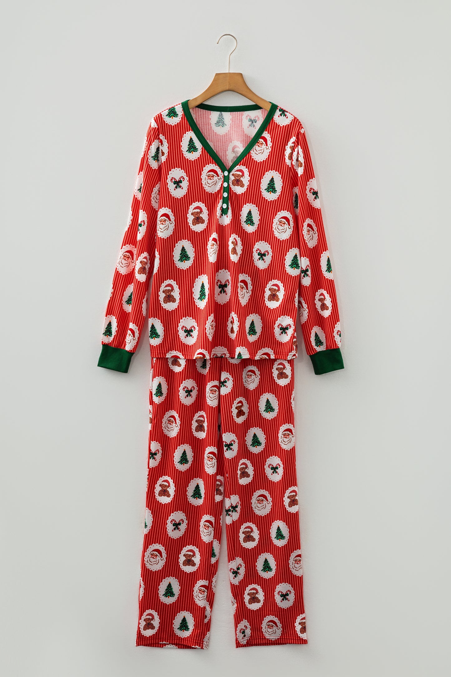 Red Stripe Christmas 2 Piece Lounge Set