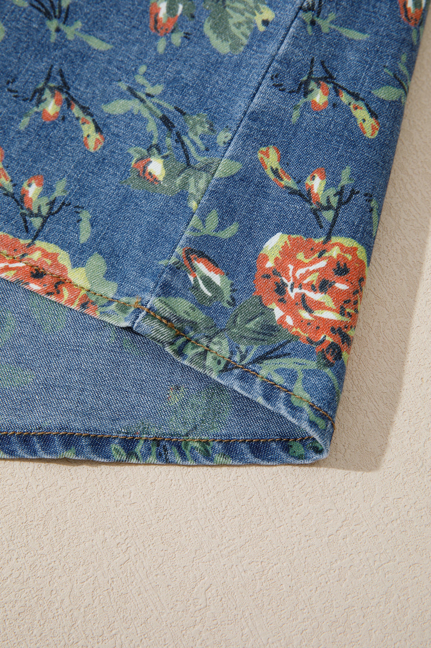 Vintage Garden Denim Blouse