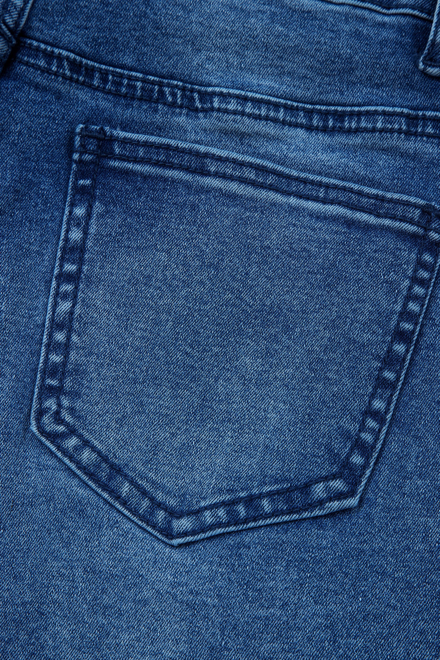 Sail Blue Frayed Cropped Straight Jeans