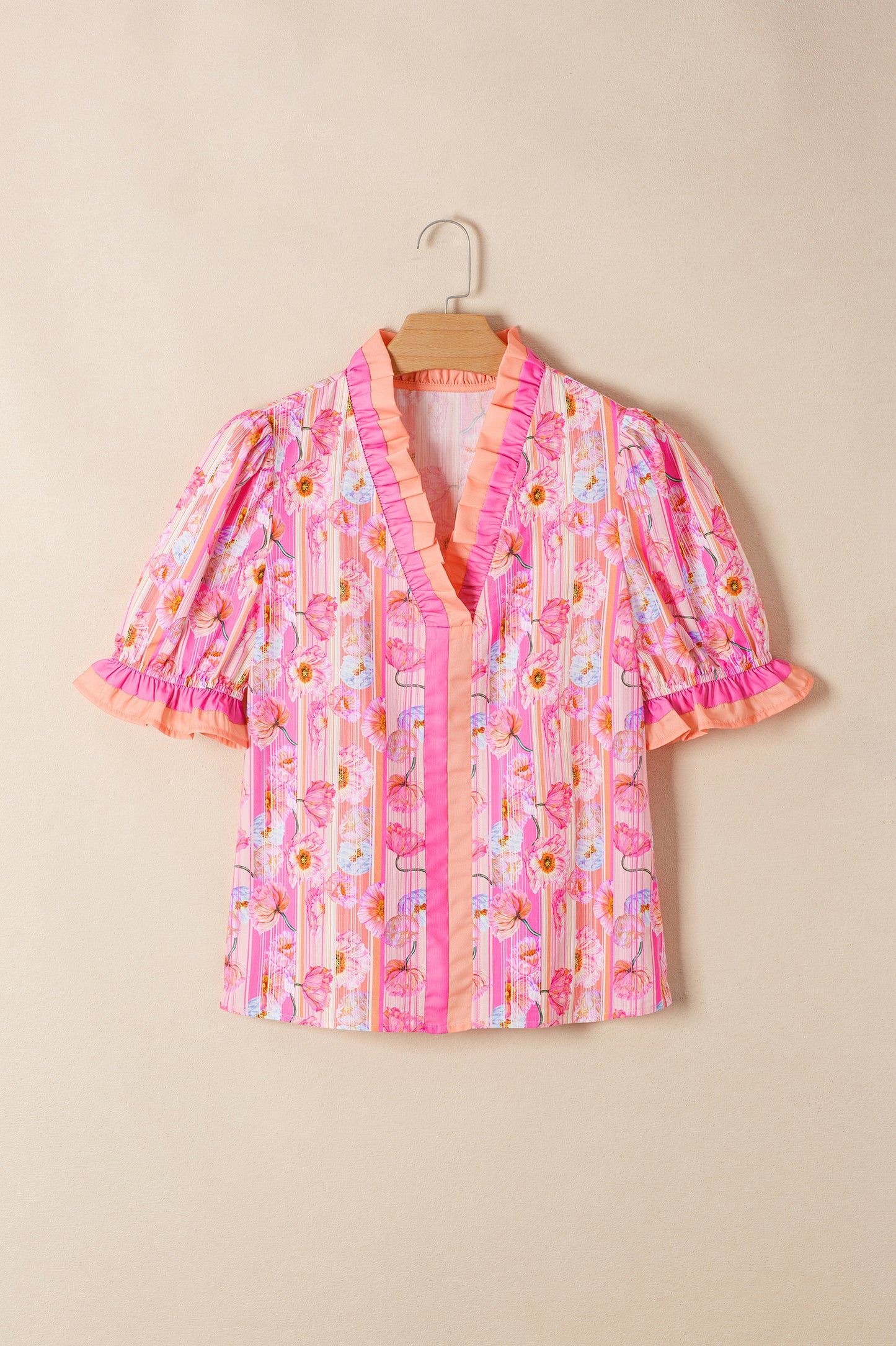 Pink Palm Blossom Blouse