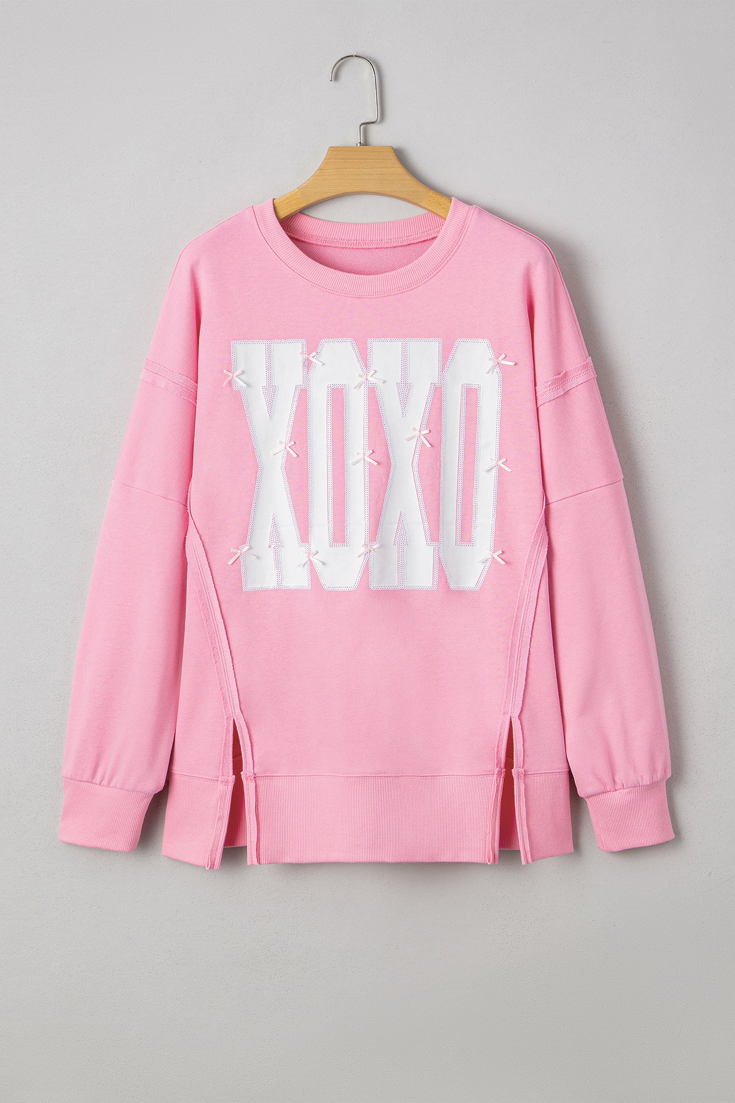 Pink Bow Sequin XOXO Sweatshirt