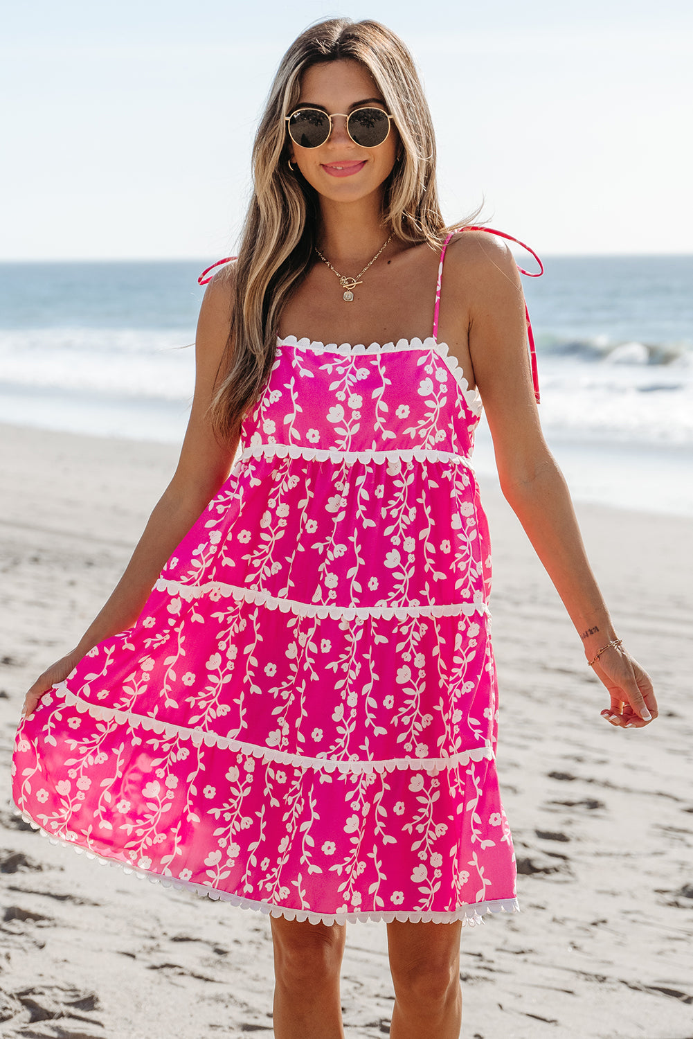 Pink Palms & Prosecco Dress