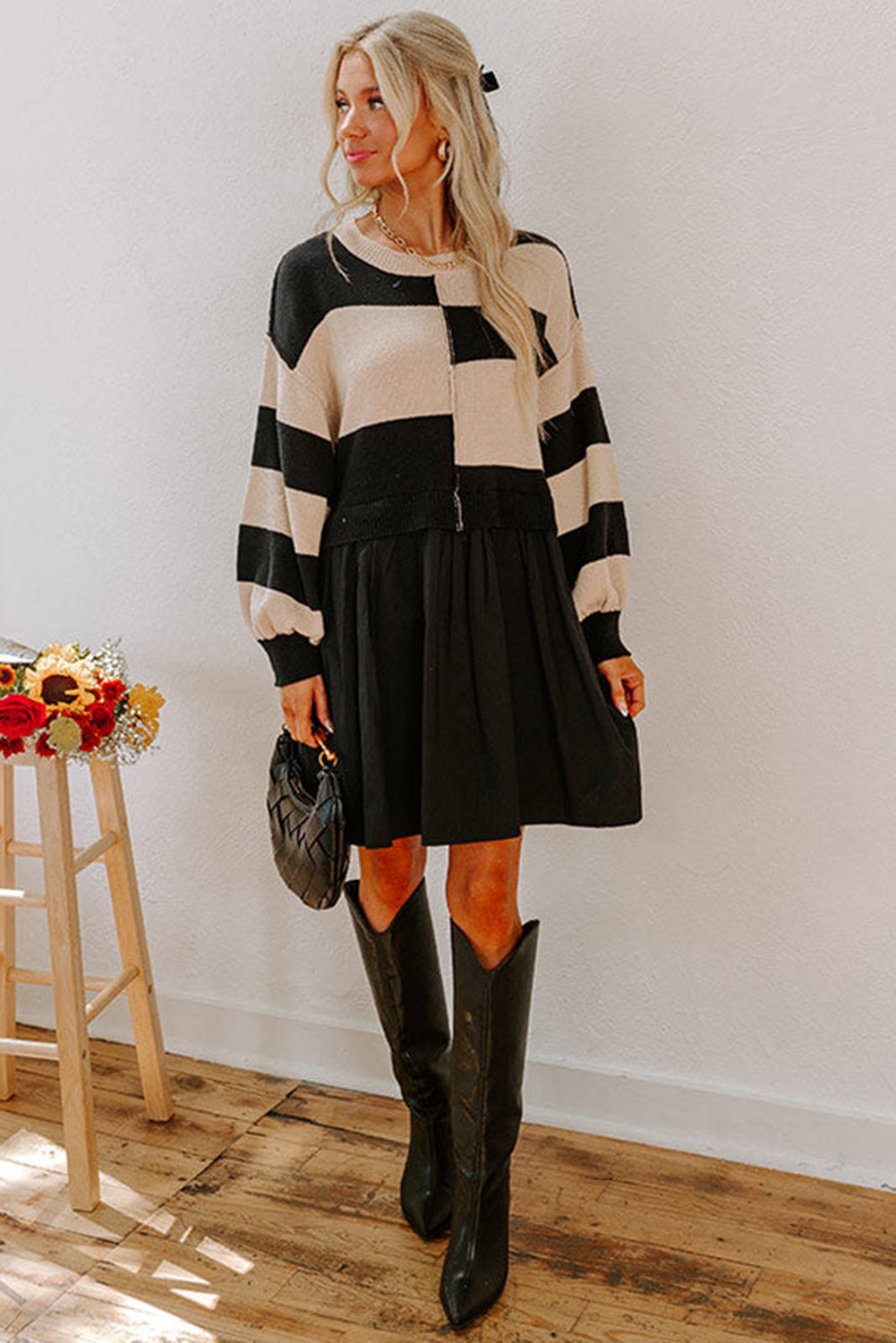 The Soho Statement Stripe Sweater Dress