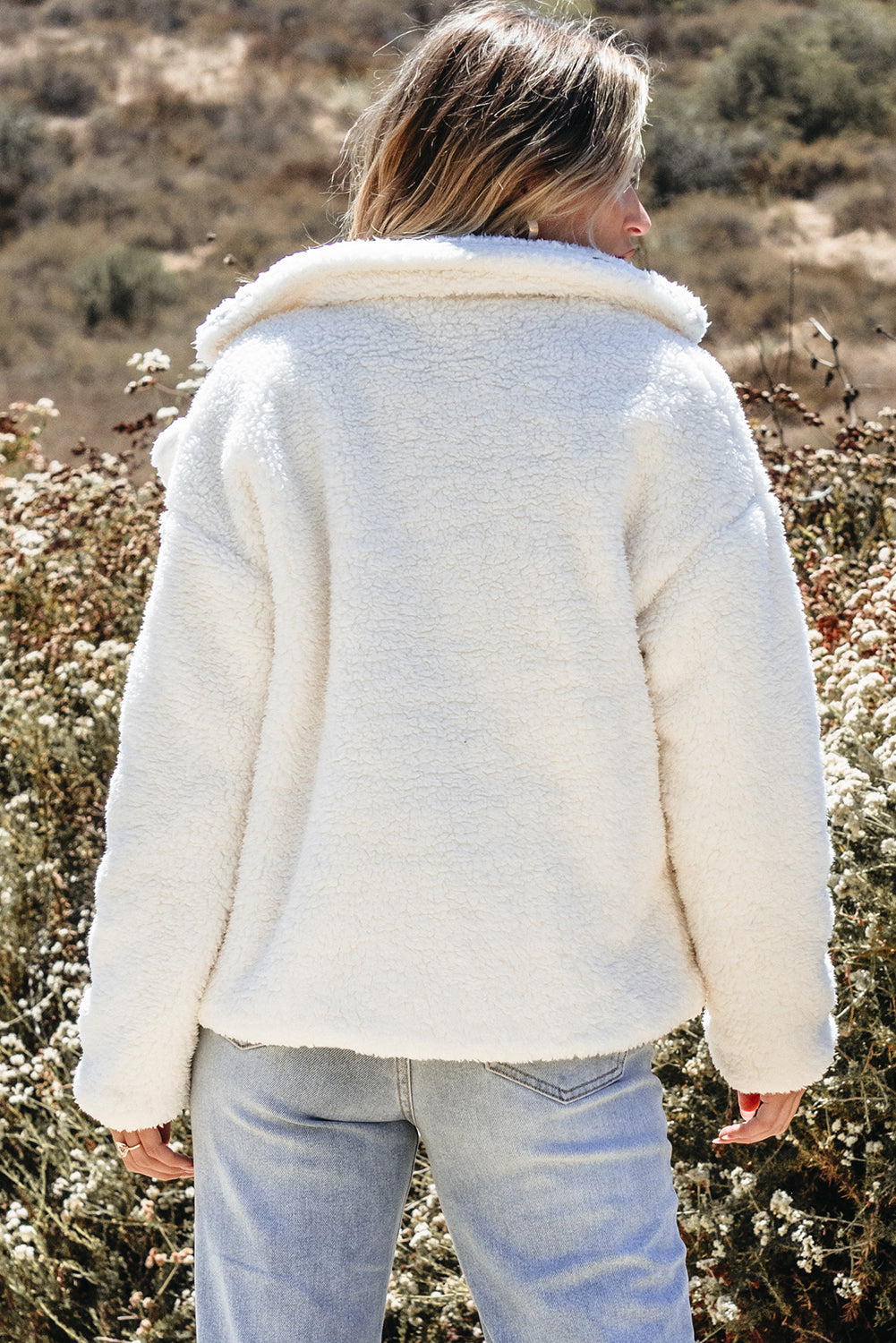 Ivory Cloud Teddy Jacket