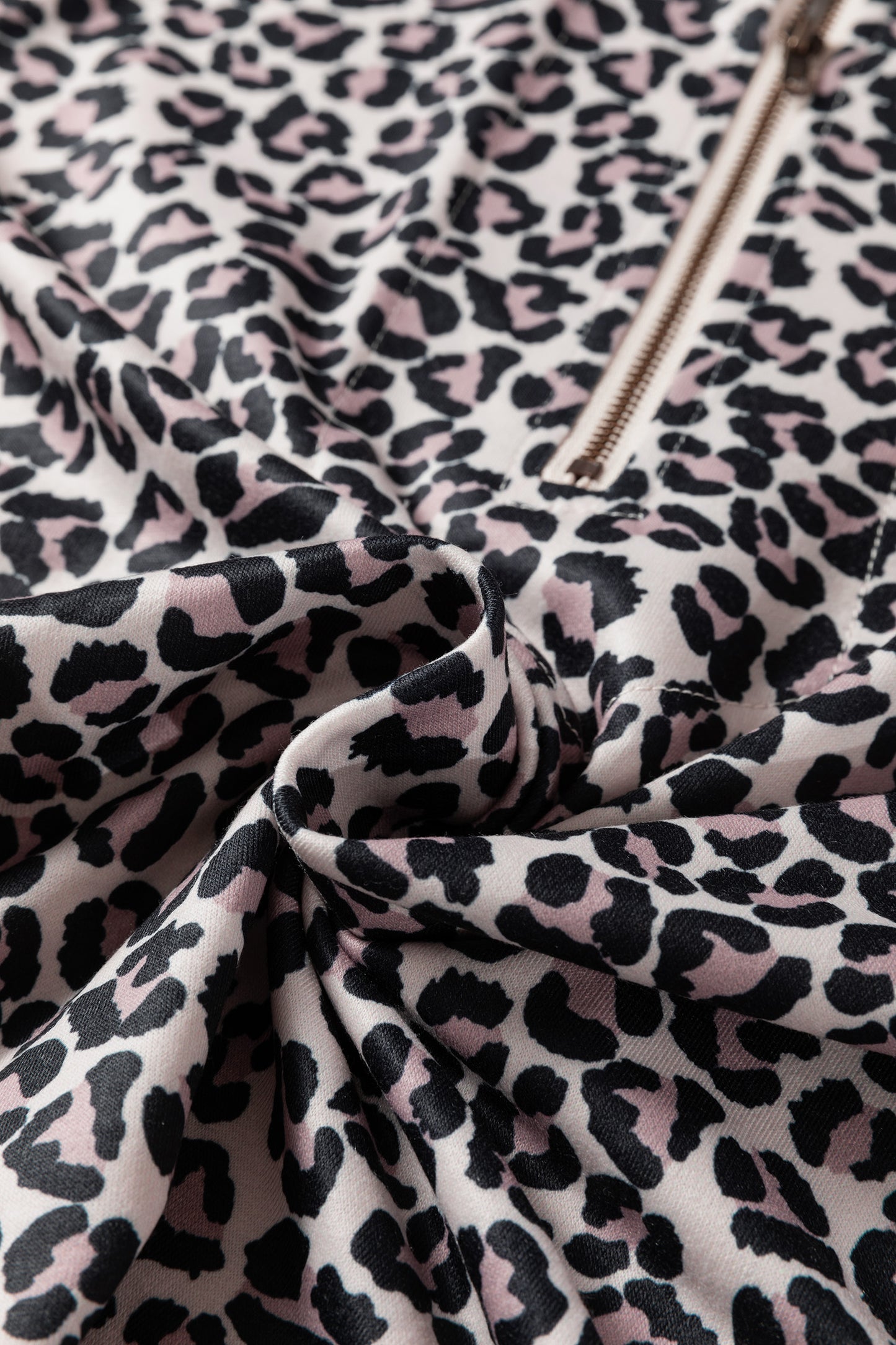 Untamed Elegance Leopard Half-Zip