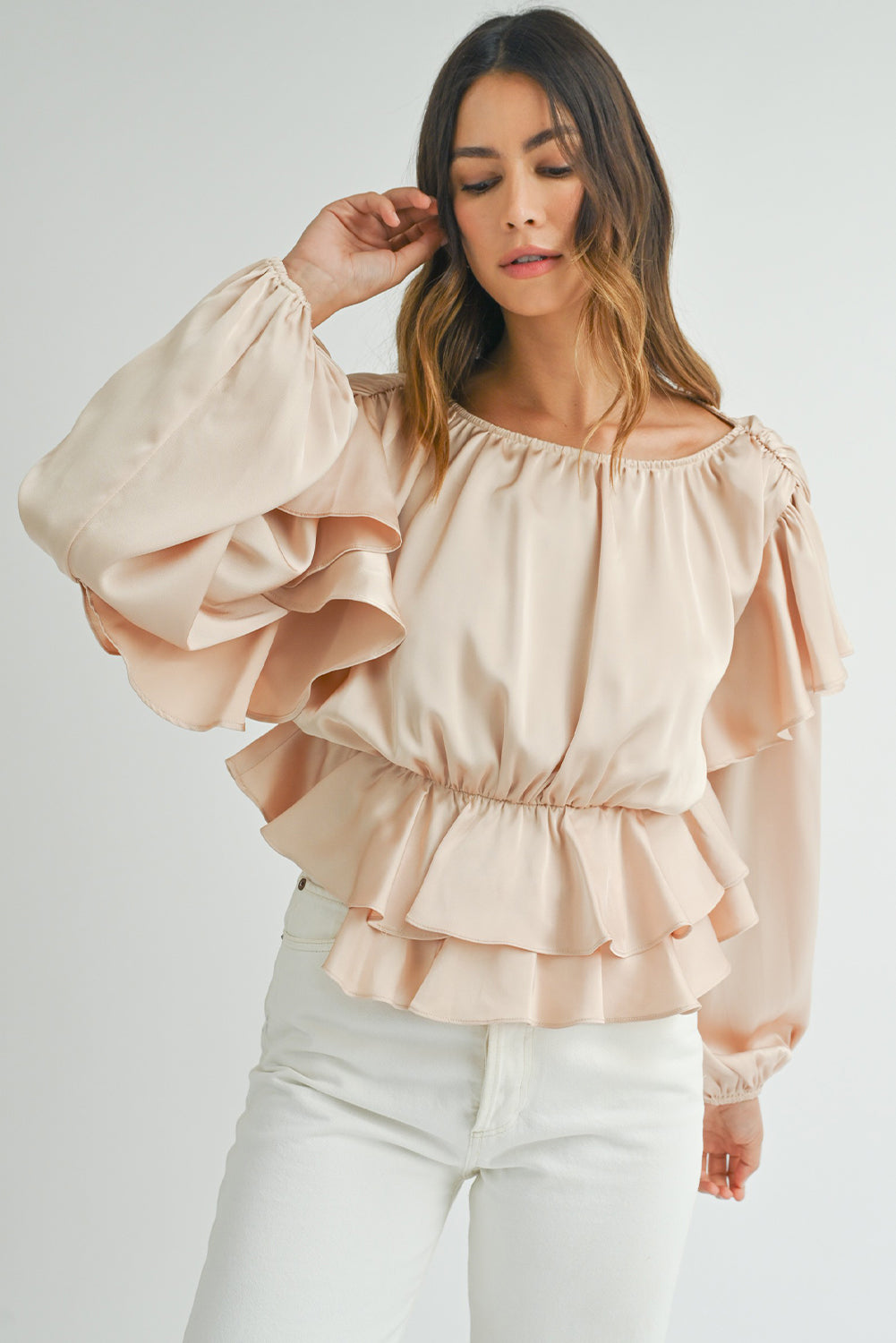 The Champagne Flutter Peplum