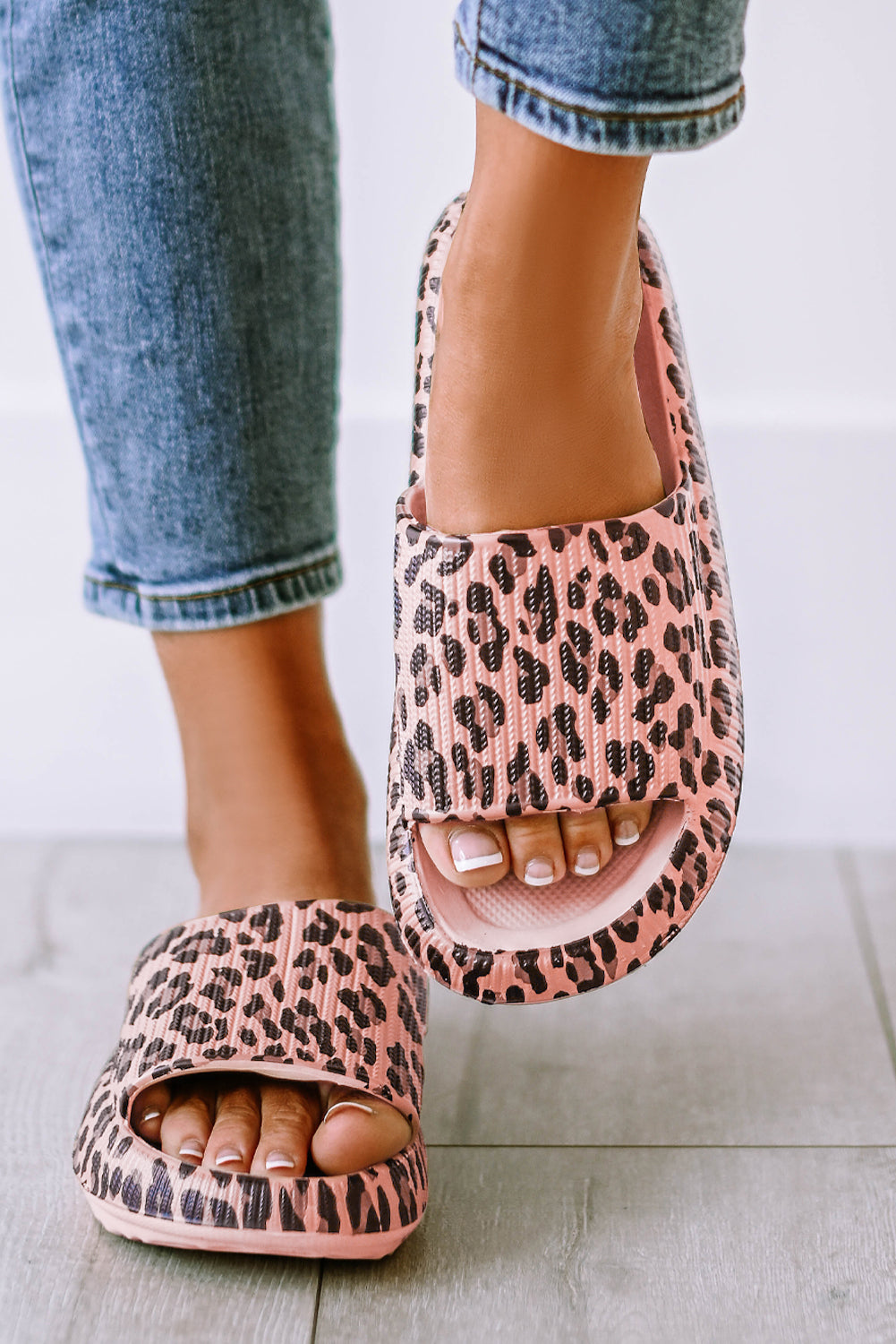 Leopard Luxe Slides