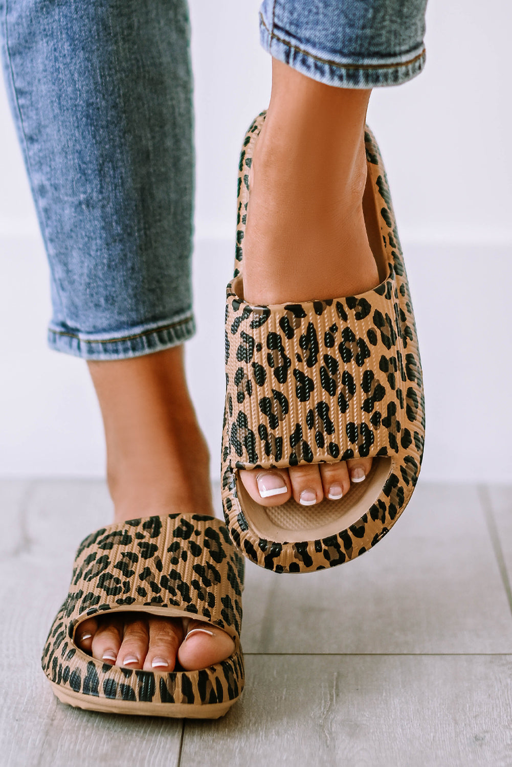 Leopard Luxe Slides