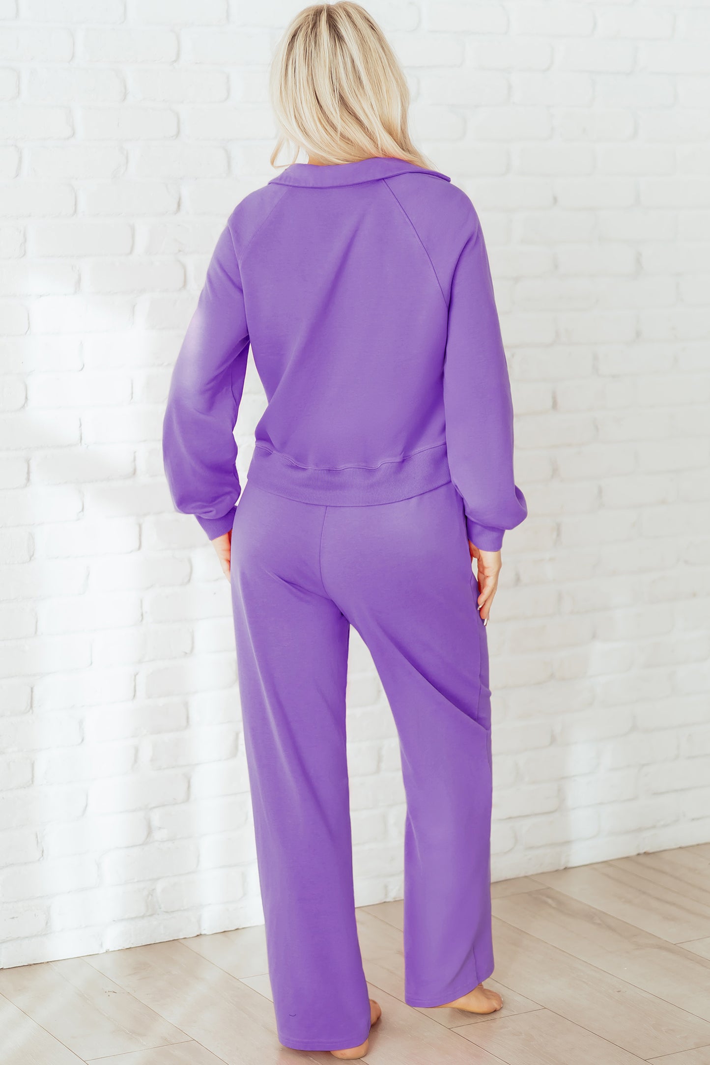 Lavender Luxe Half-Zip Lounge Set