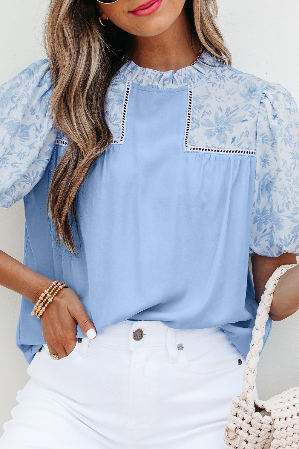 The Bluebell Breeze Puff Sleeve Blouse