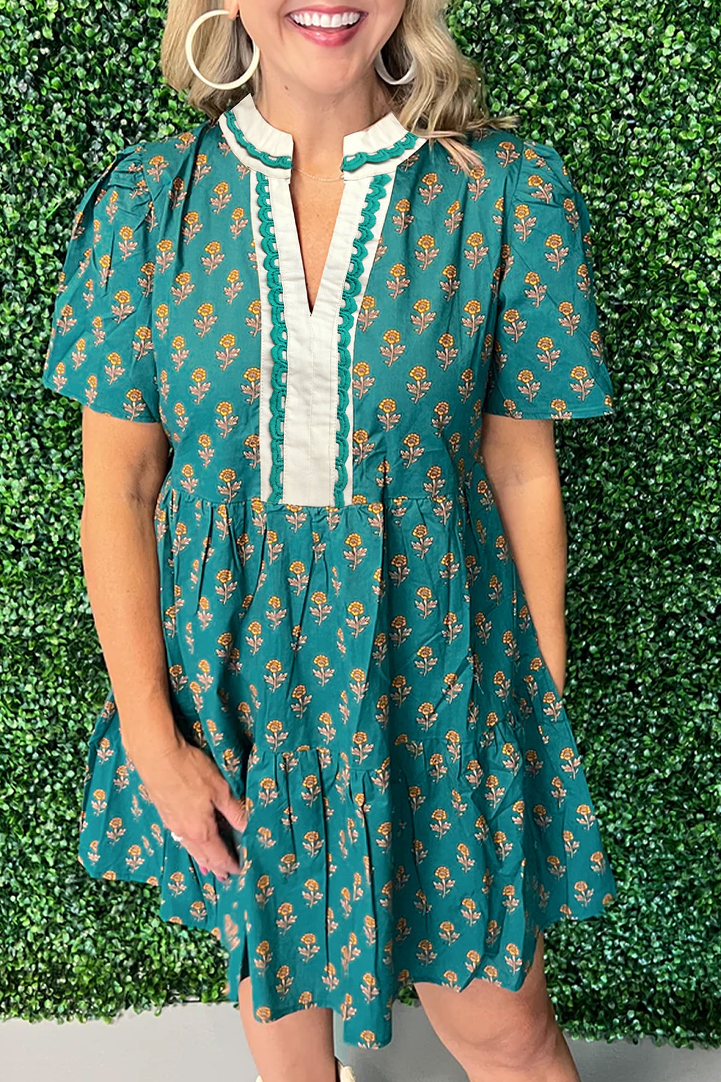 The Emerald Meadow Mini Dress