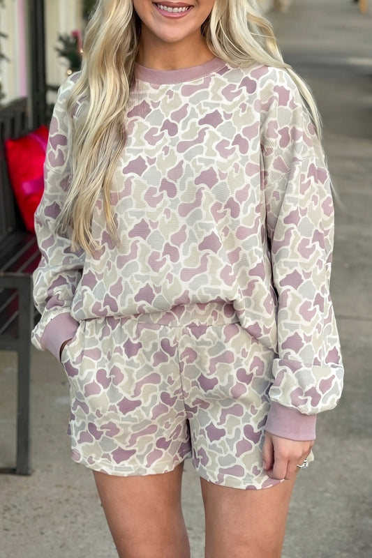 Blush Camo Lounge Set