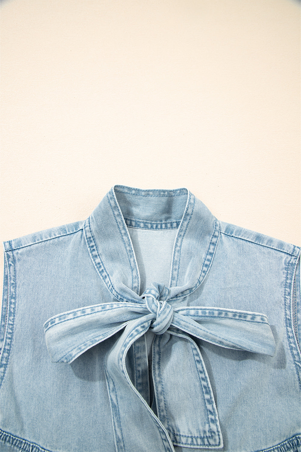 The Heirloom Bow Denim Dress