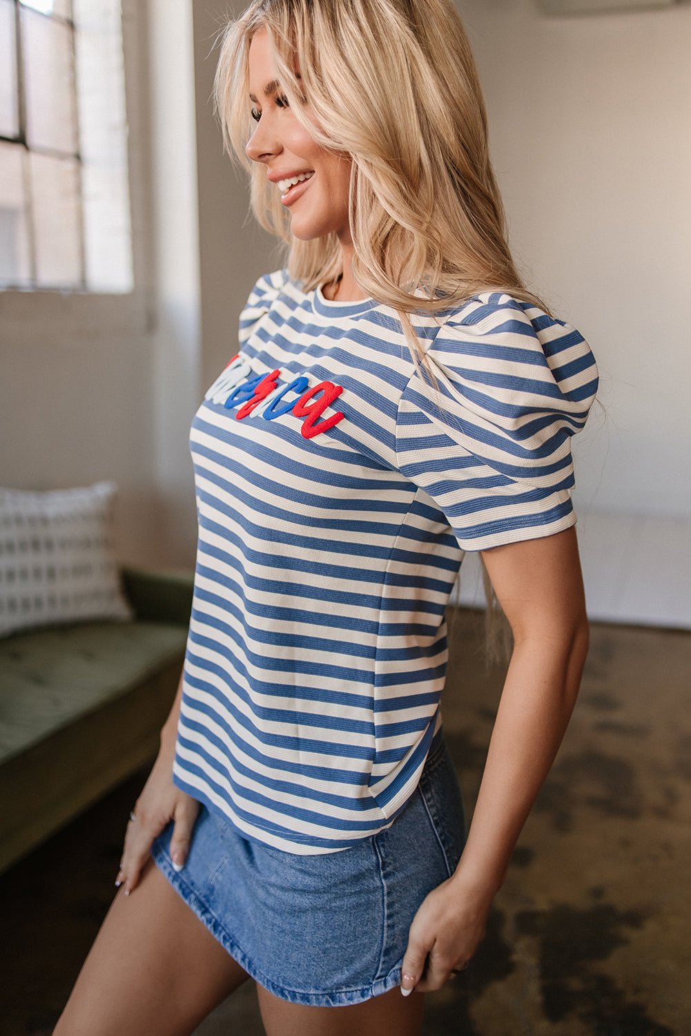 Liberty Stripe Puff Tee