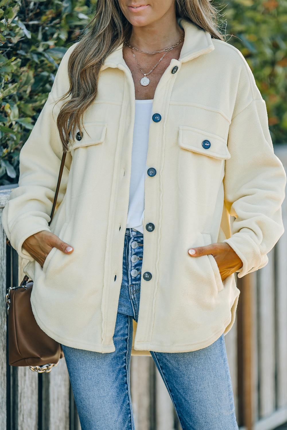 Vanilla Cloud Fleece Shacket