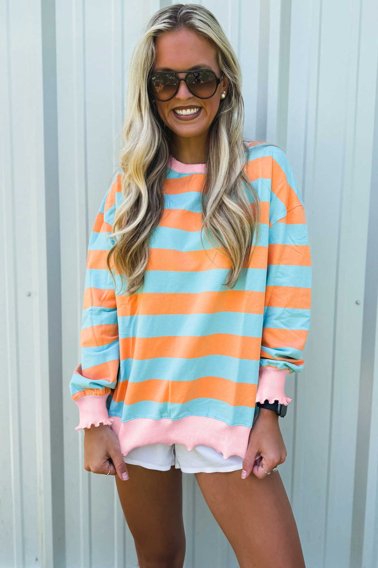 The Sorbet Stripe Pullover