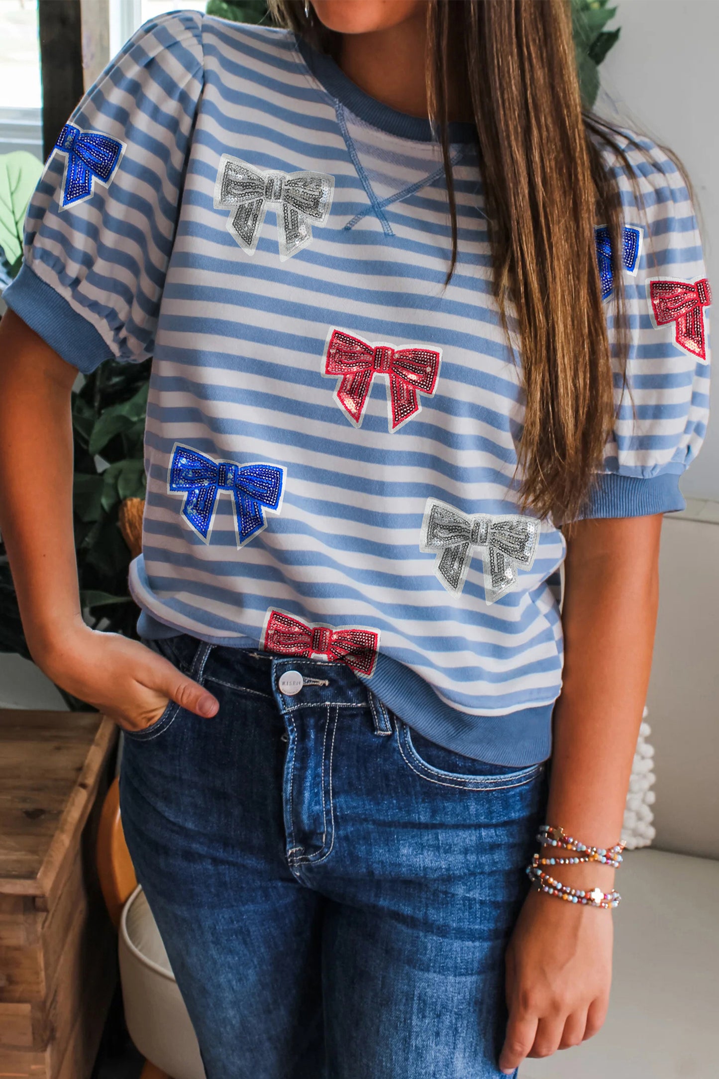 Liberty Bow Stripe Top
