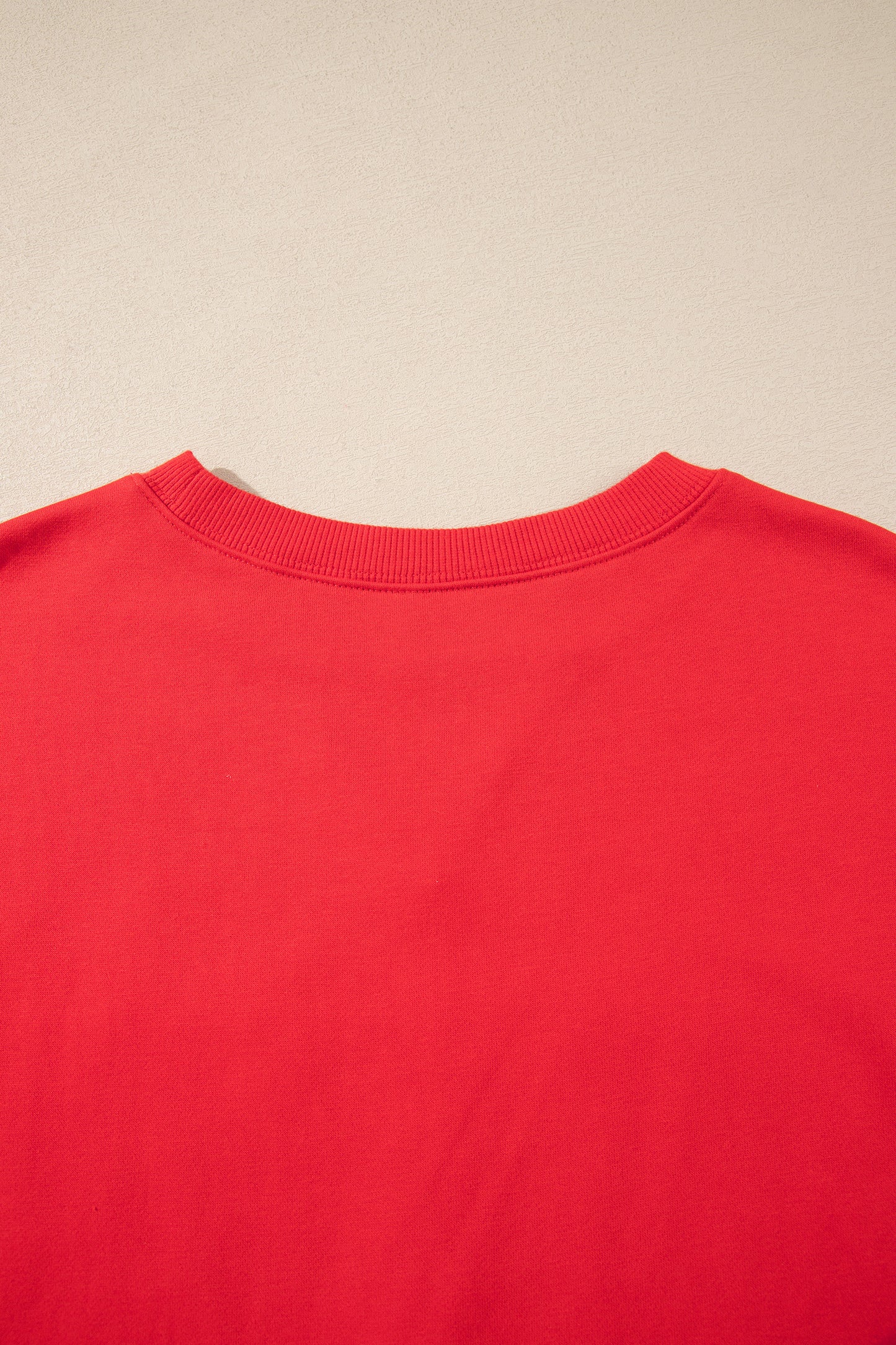 Red GAMEDAY Embroidered Patch Pattern Sweatshirt