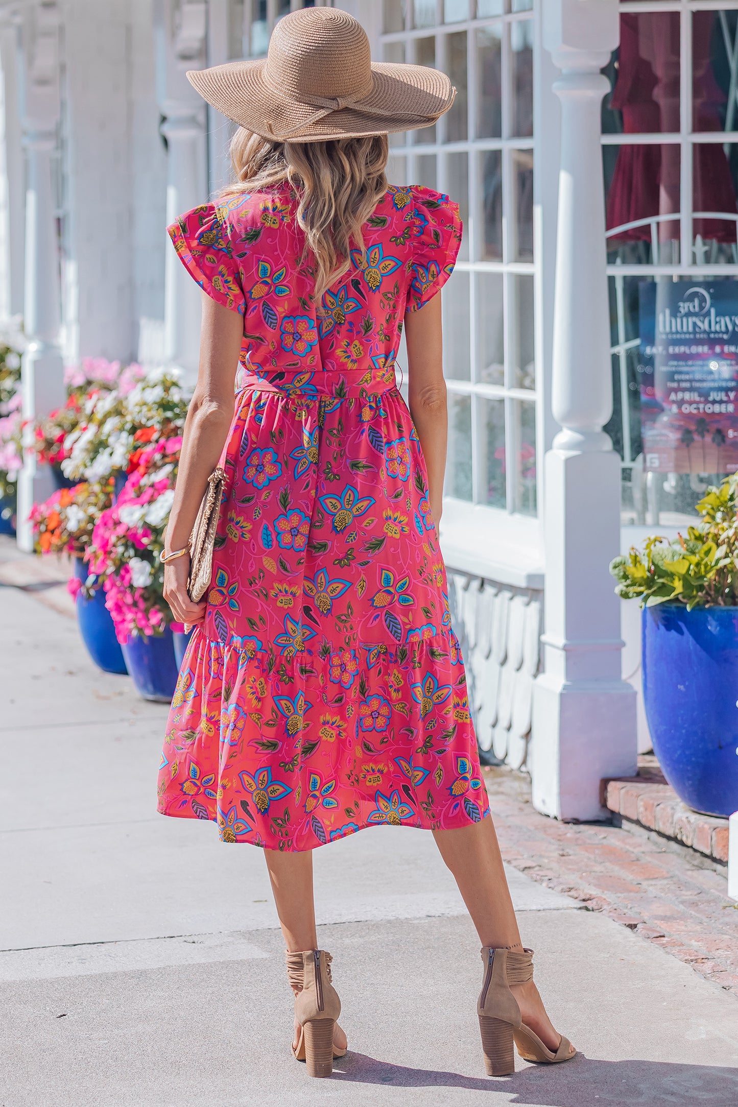 The Positano Petals Midi Dress