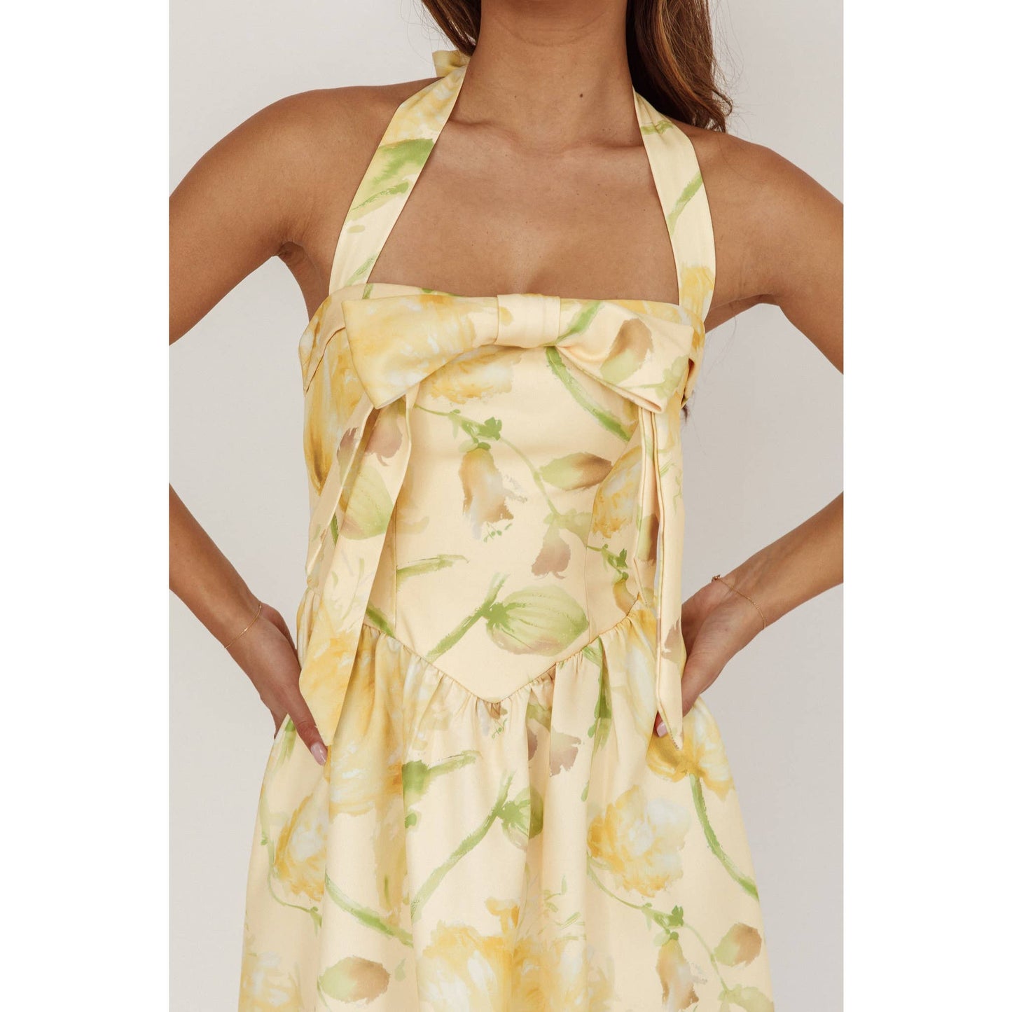 Golden Meadow Halter Maxi