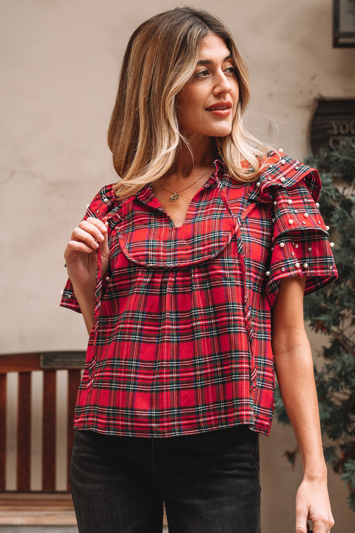 Merry Manor Ruffle Blouse