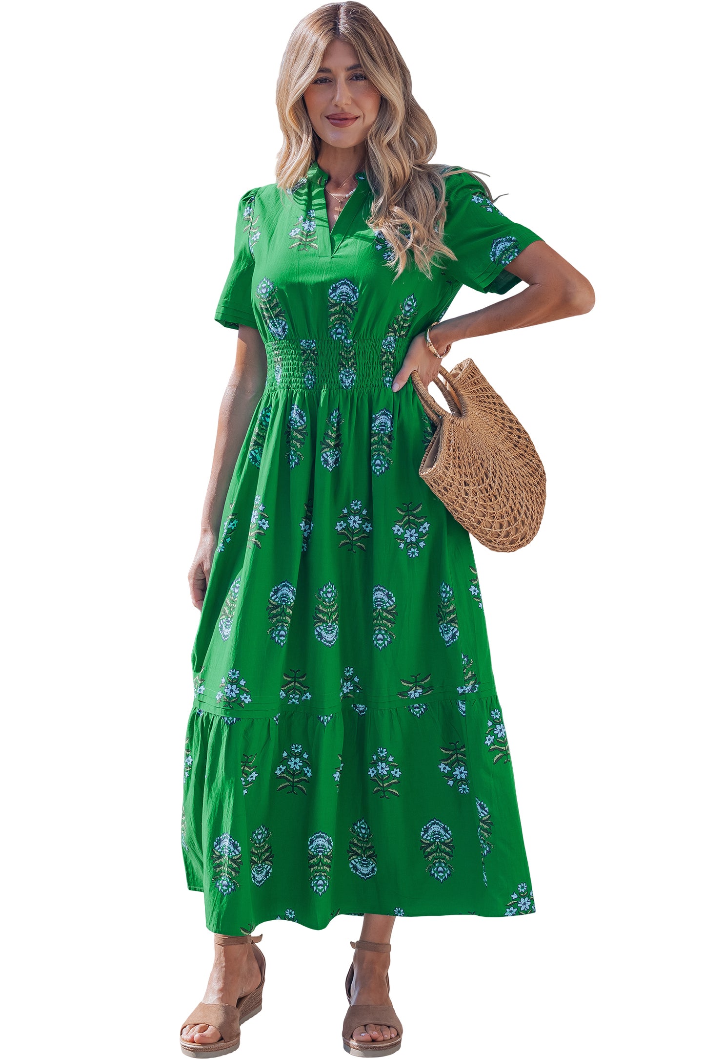 Emerald Garden Tiered Maxi