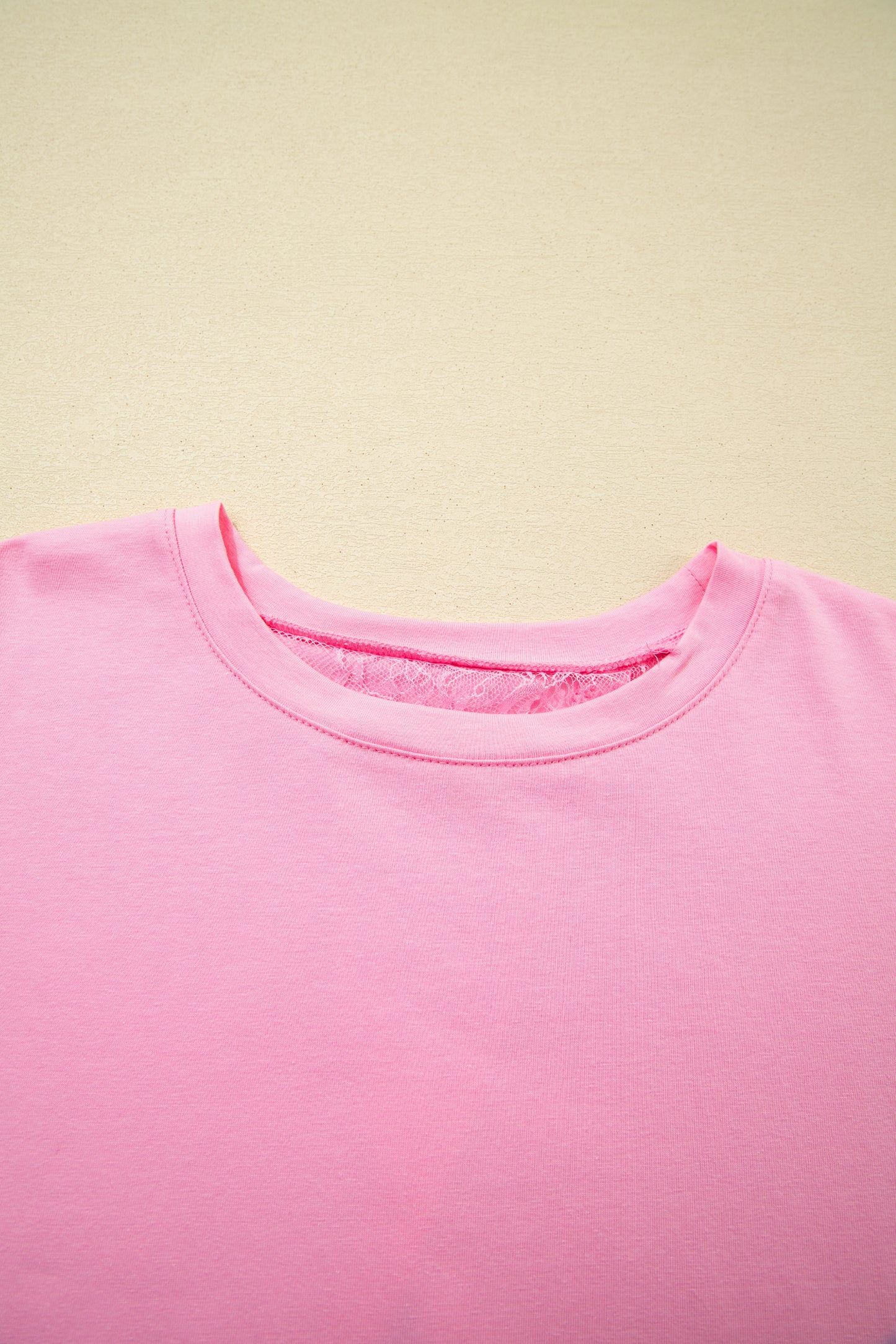 Blush Lace Back Tee