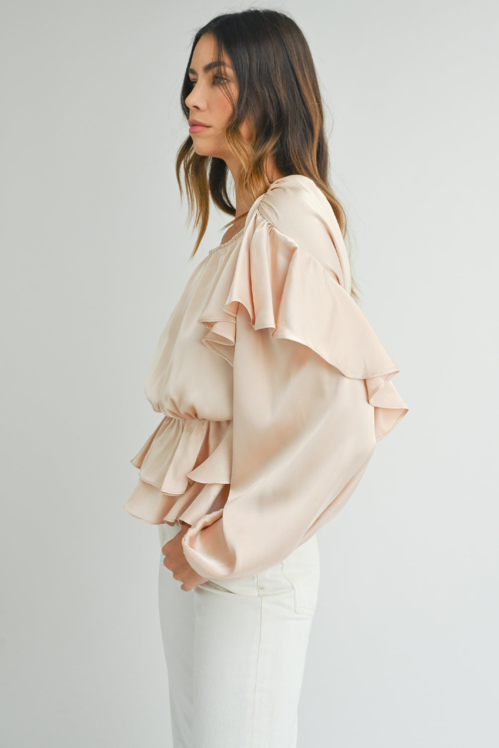The Champagne Flutter Peplum