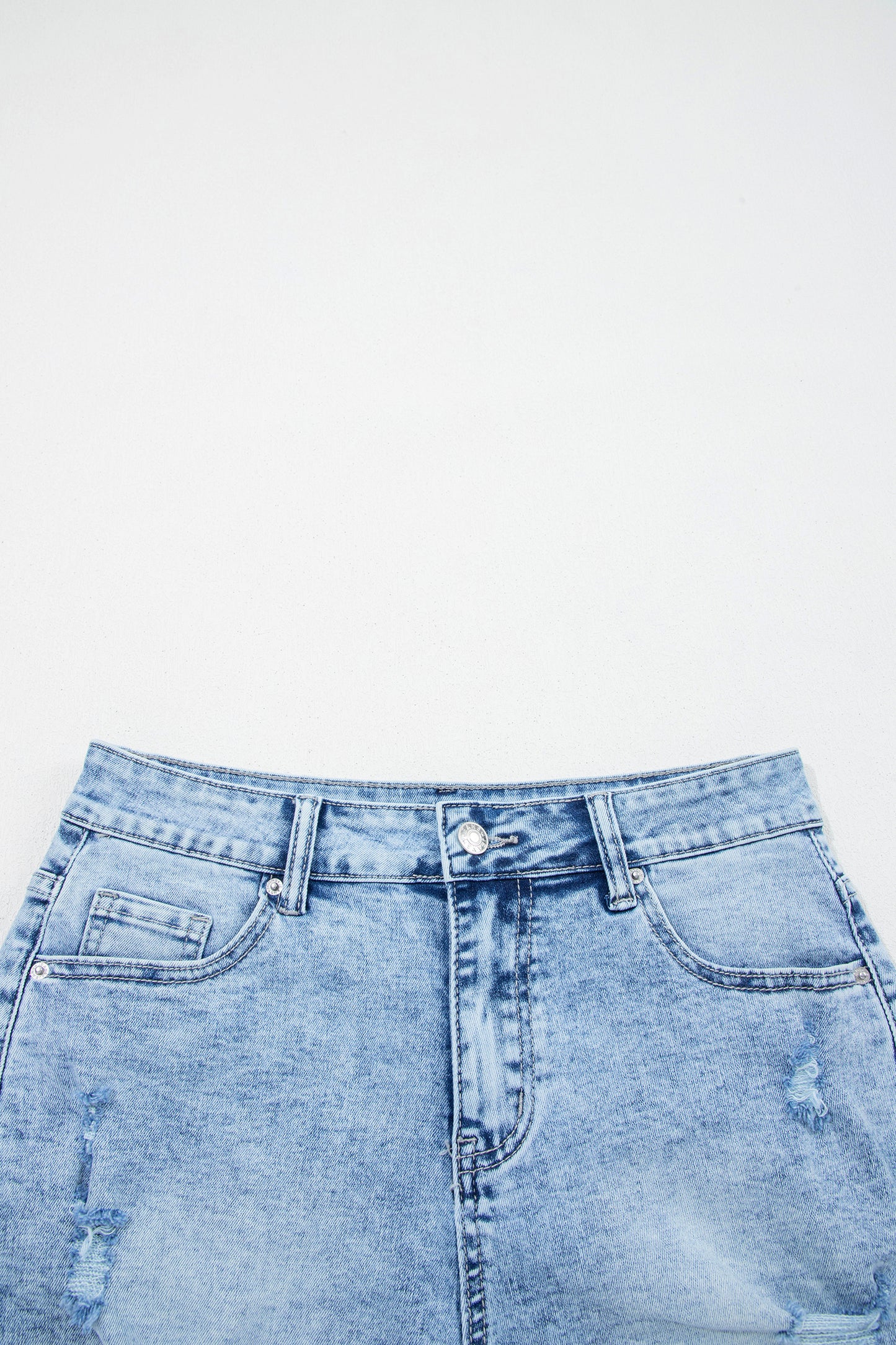 Coastal Fringe Denim Shorts