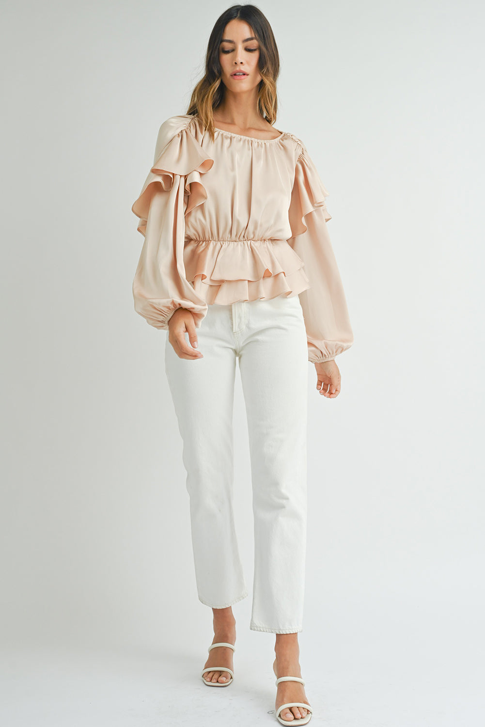 The Champagne Flutter Peplum