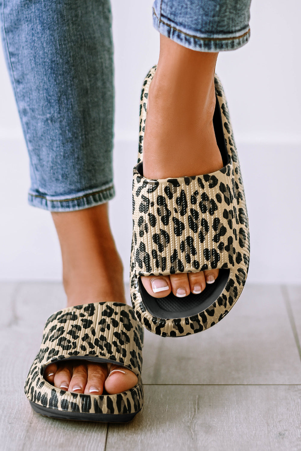 Leopard Luxe Slides