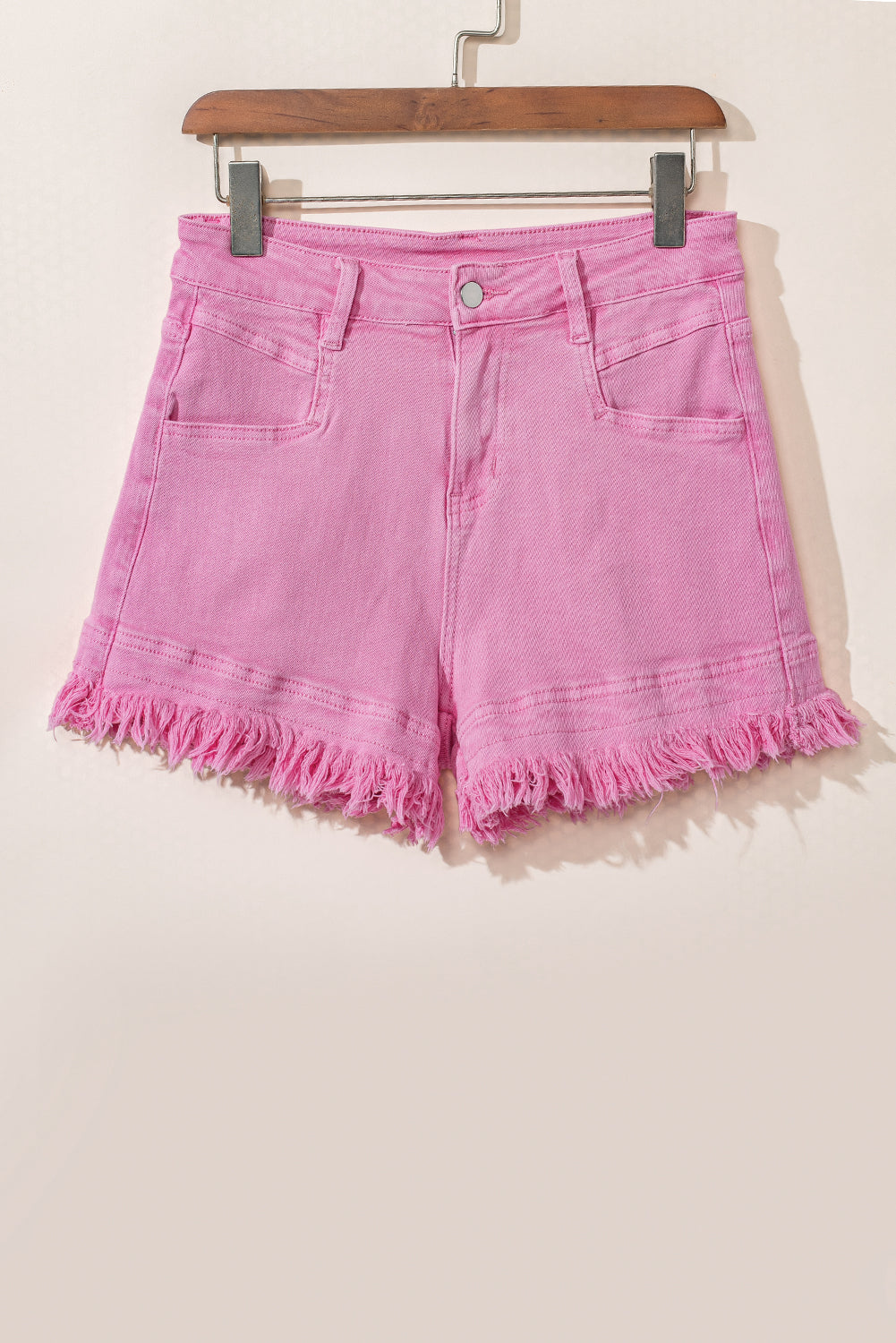 Pink Champagne Fringe Shorts