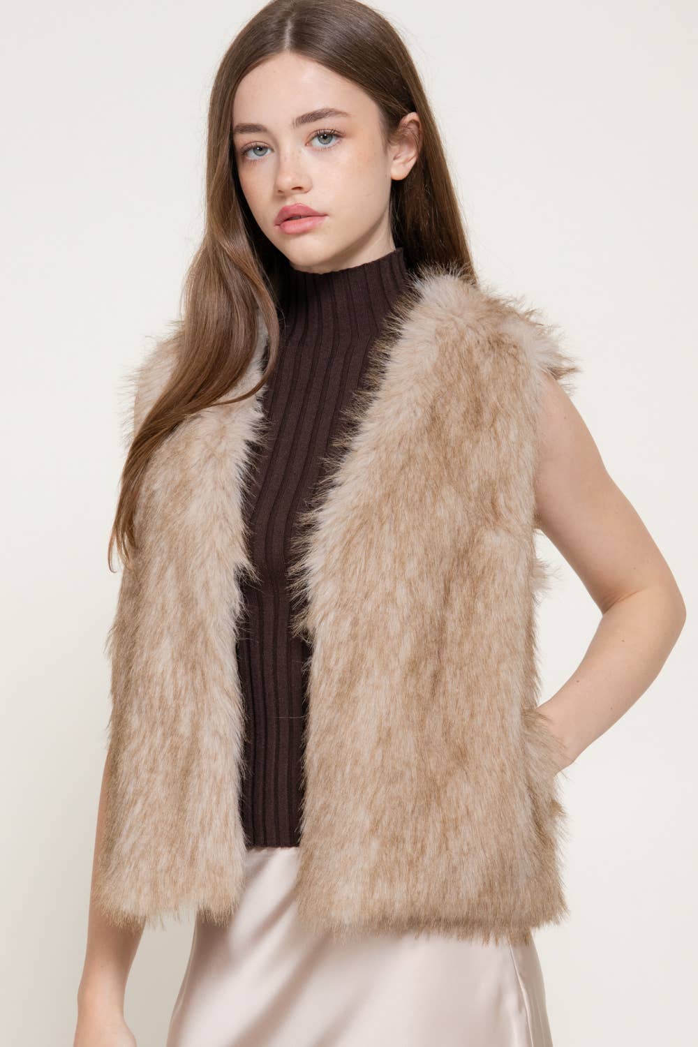 The Champagne Problems Faux Fur Vest