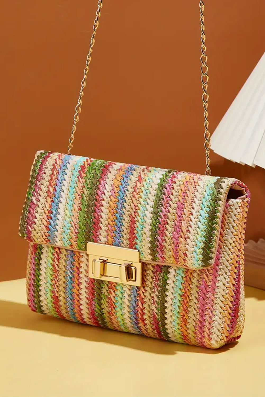 Sunset Market Woven Clutch