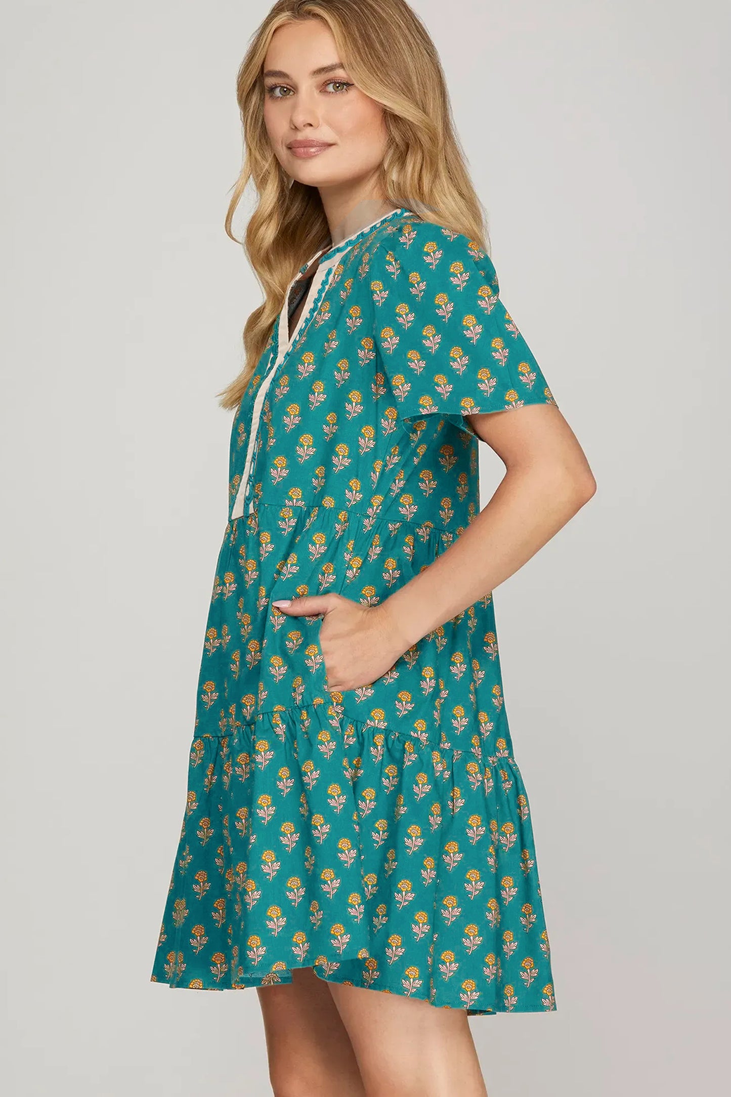 The Emerald Meadow Mini Dress