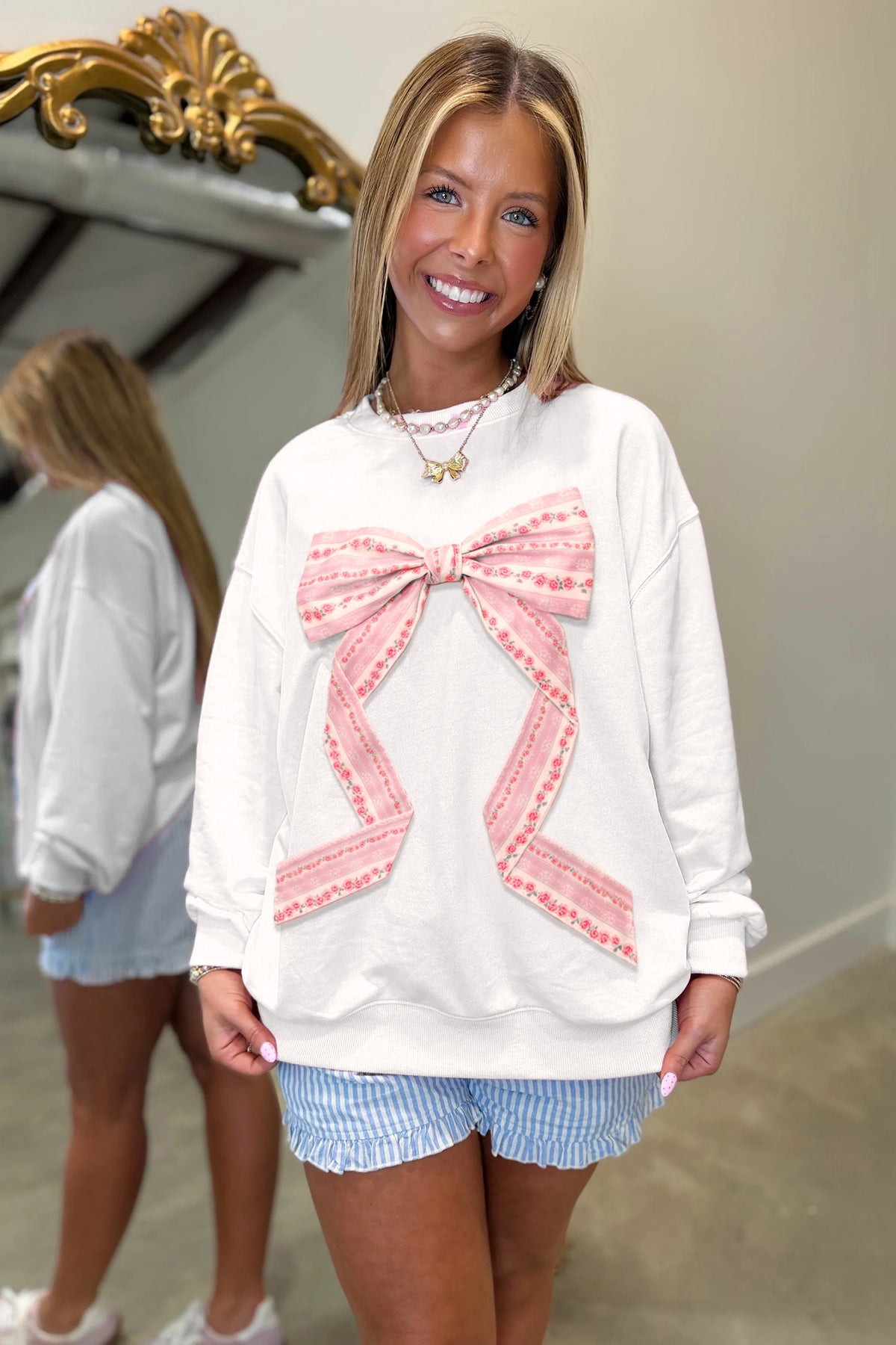 Sweet Southern Belle Bow Sweatshirt