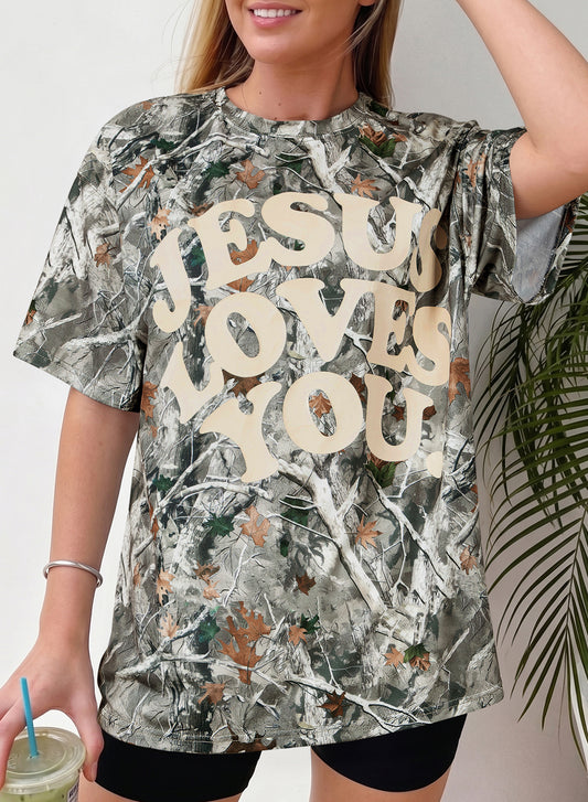 Jesus Loves You Camo Tee
