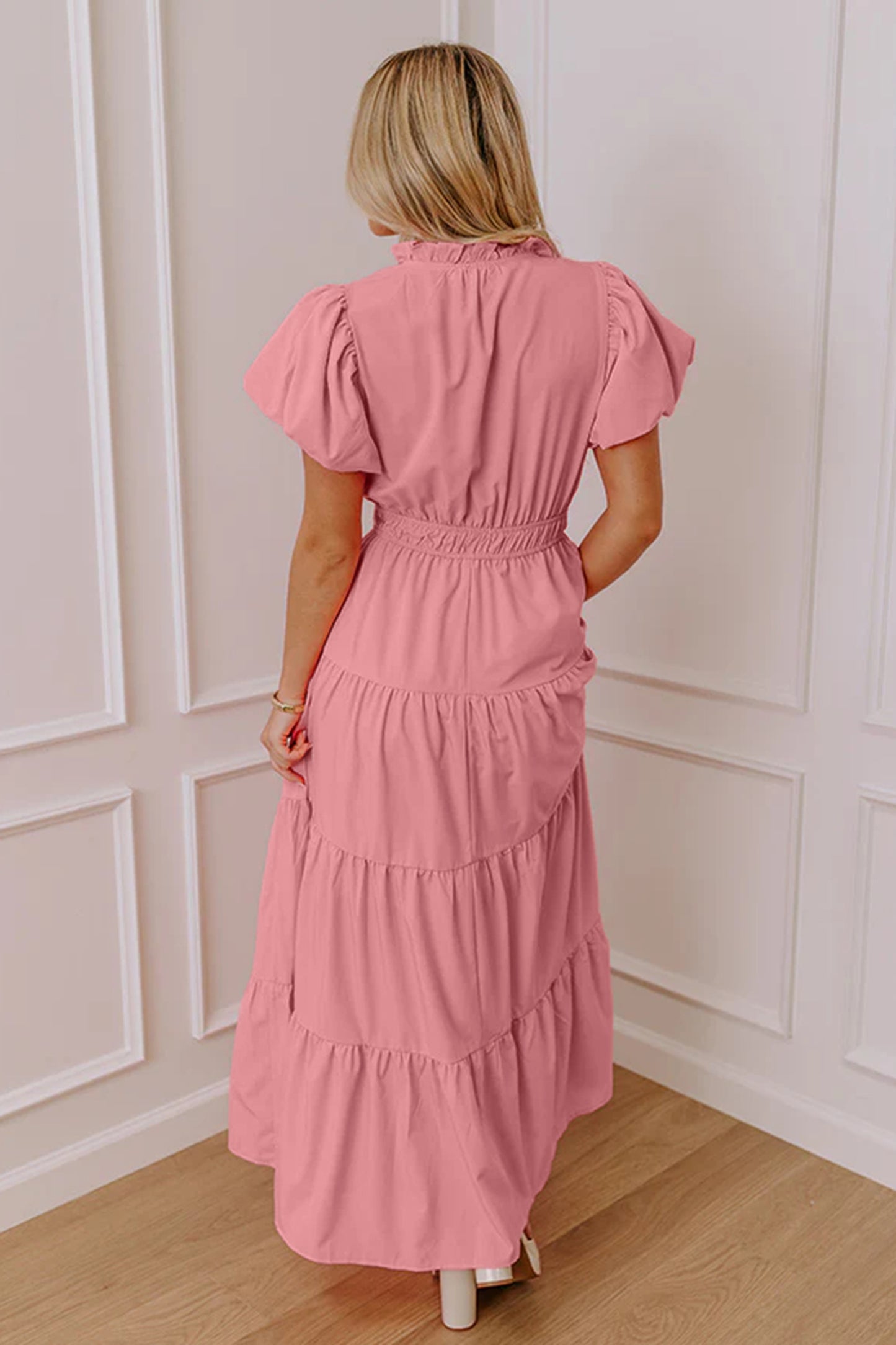 Blushing Garden Tiered Maxi Dres