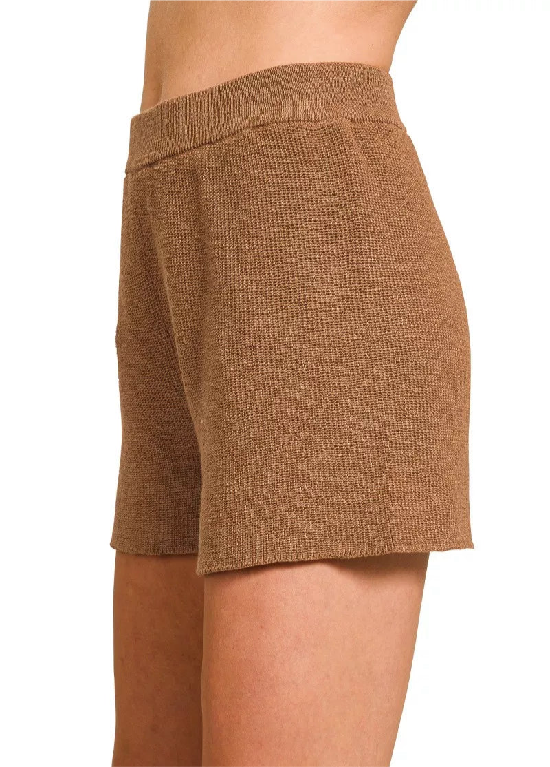 Zenana Round Neck Knit Top and Shorts Sweater Set