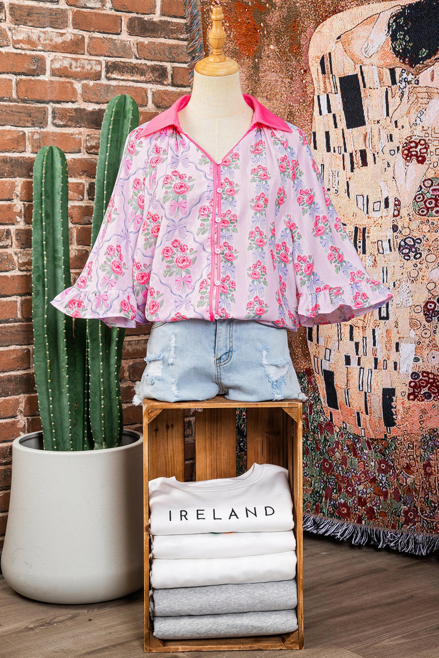 Floral Half Sleeve Blouse