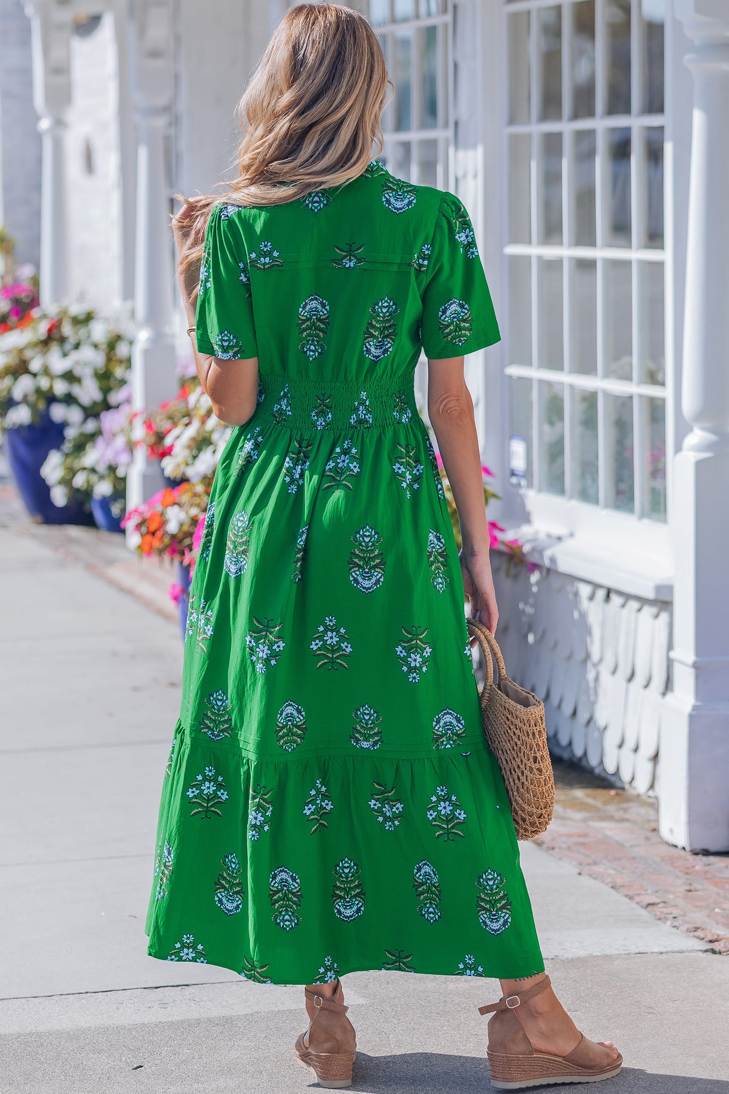 Emerald Garden Tiered Maxi