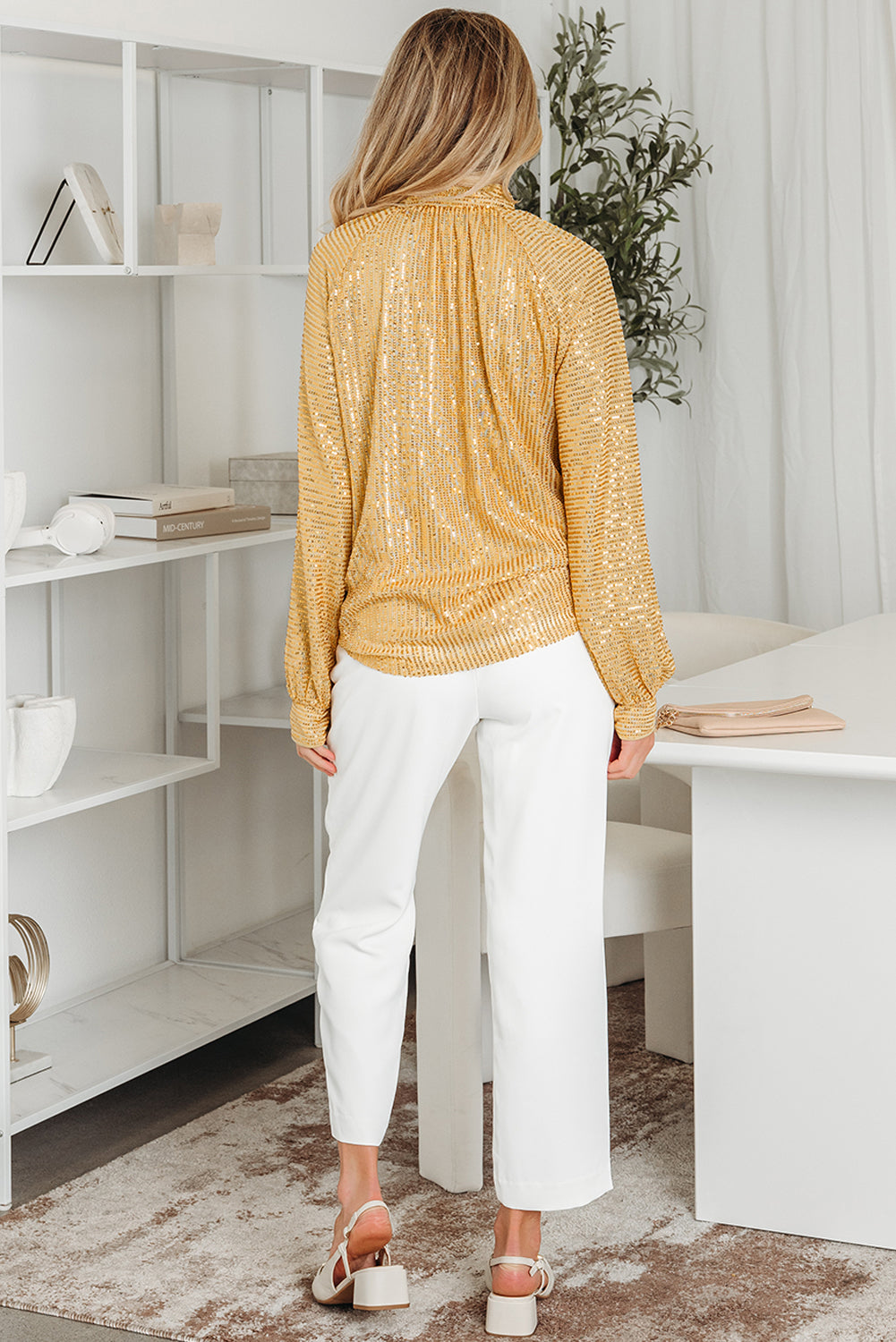 Golden Hour Sequin Blouse